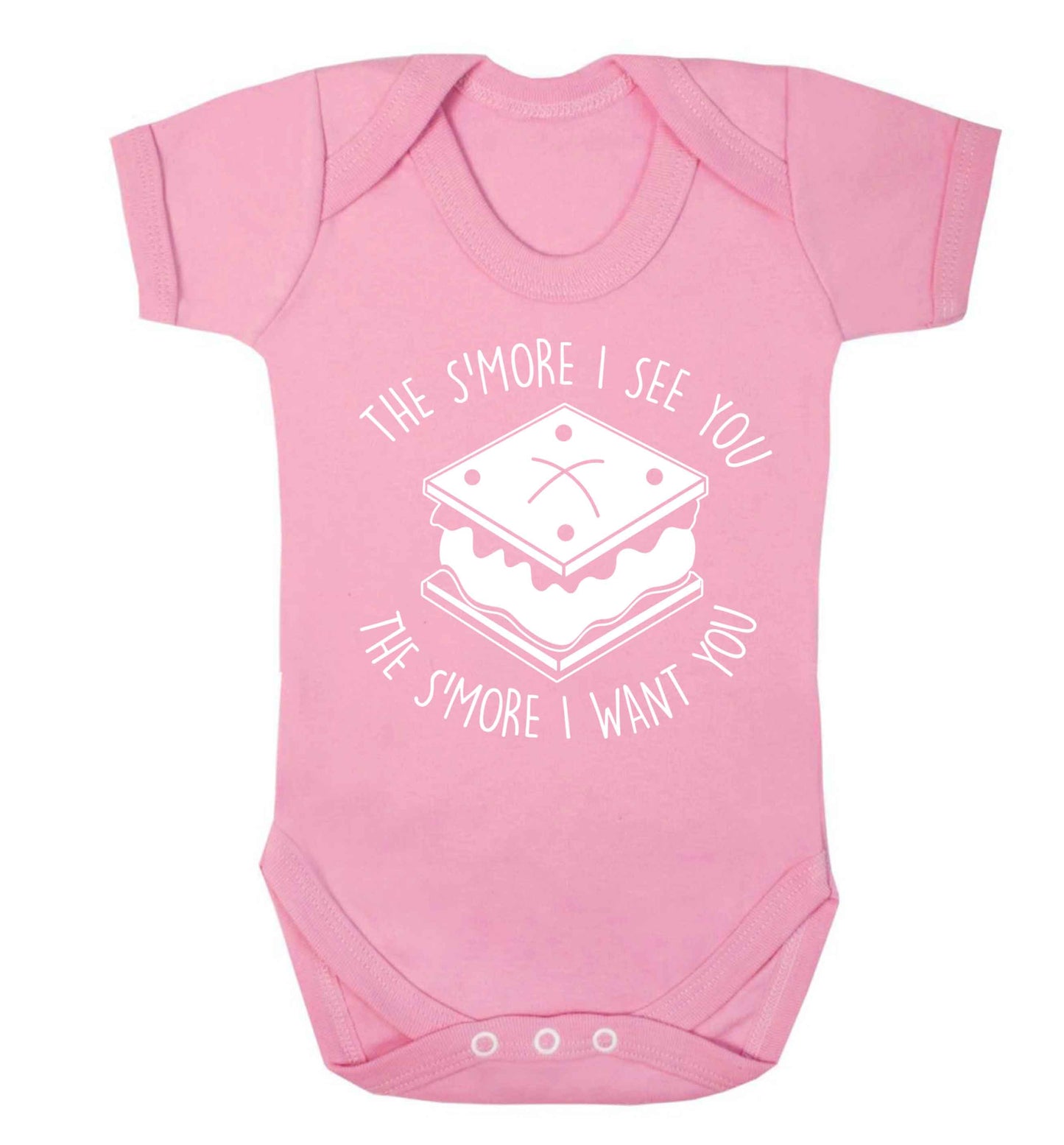 The s'more I see you the s'more I want you Baby Vest pale pink 18-24 months