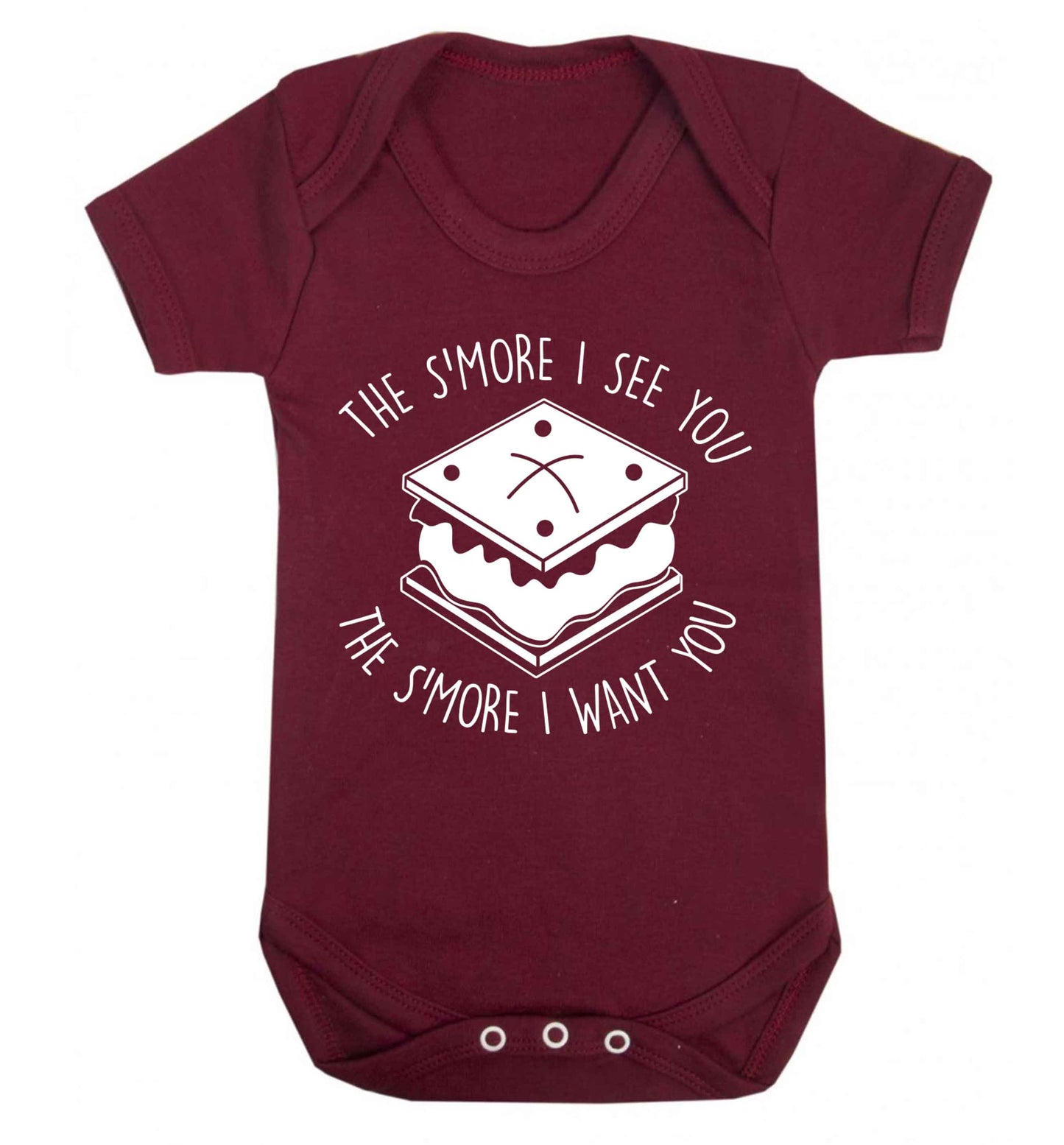The s'more I see you the s'more I want you Baby Vest maroon 18-24 months