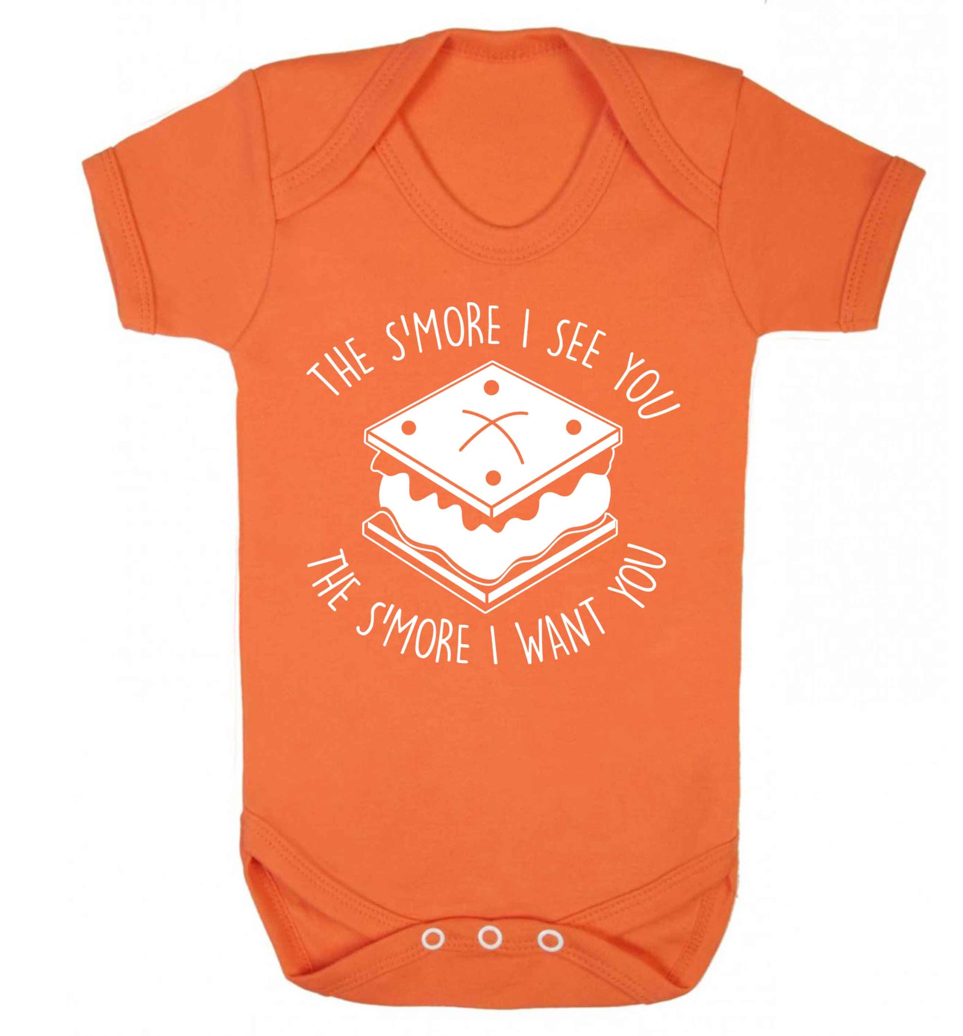 The s'more I see you the s'more I want you Baby Vest orange 18-24 months