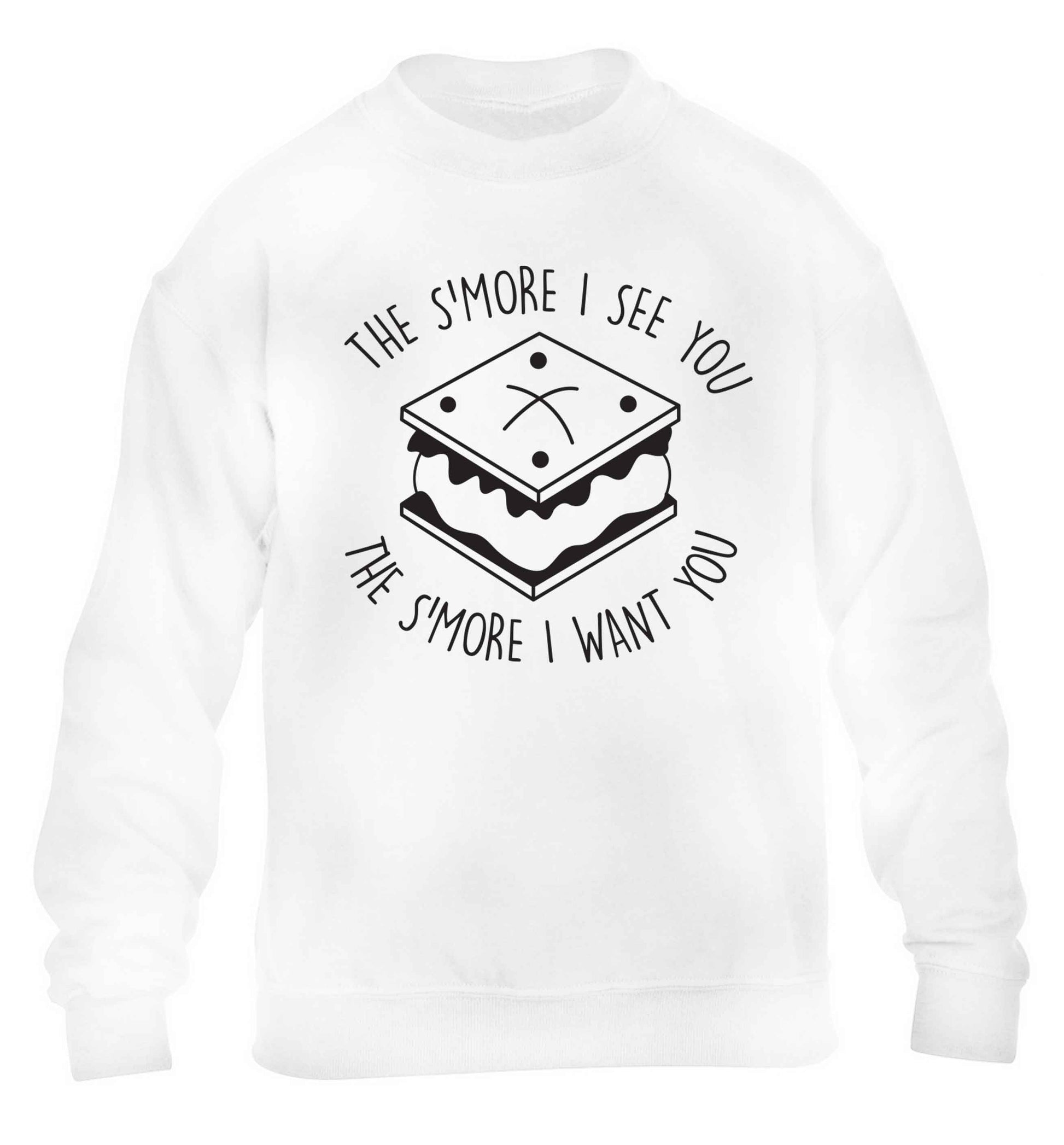 The s'more I see you the s'more I want you children's white sweater 12-13 Years