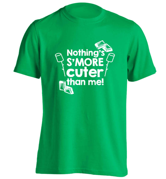 Nothing's s'more cuter than me! adults unisex green Tshirt 2XL