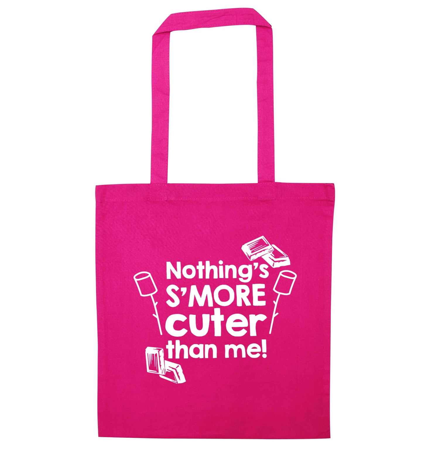 Nothing's s'more cuter than me! pink tote bag