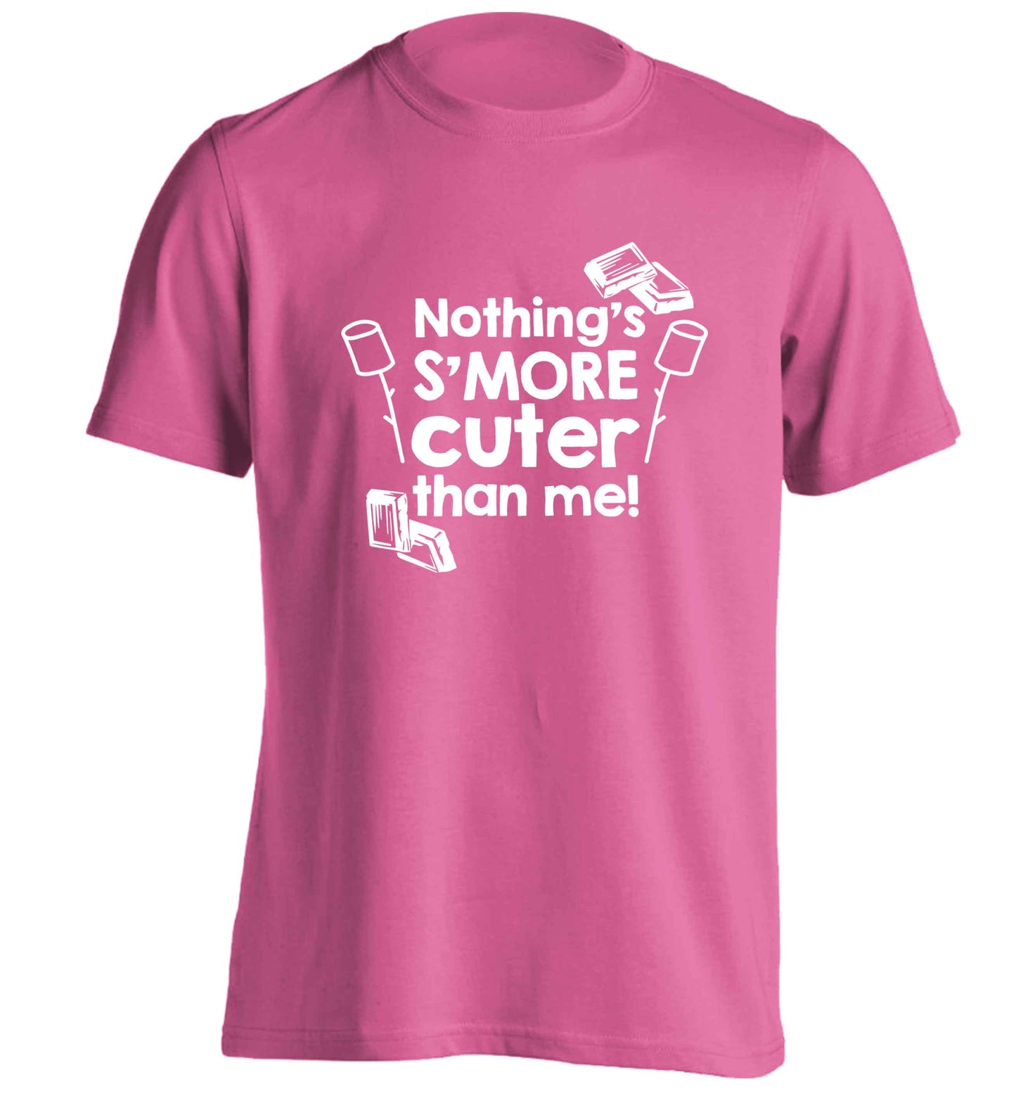 Nothing's s'more cuter than me! adults unisex pink Tshirt 2XL