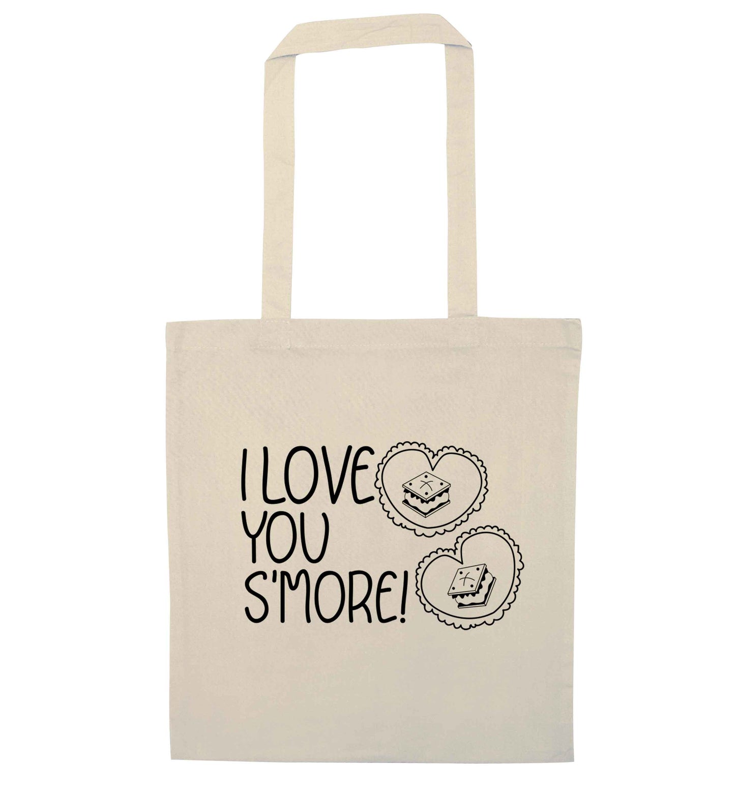 I love you s'more than anything natural tote bag