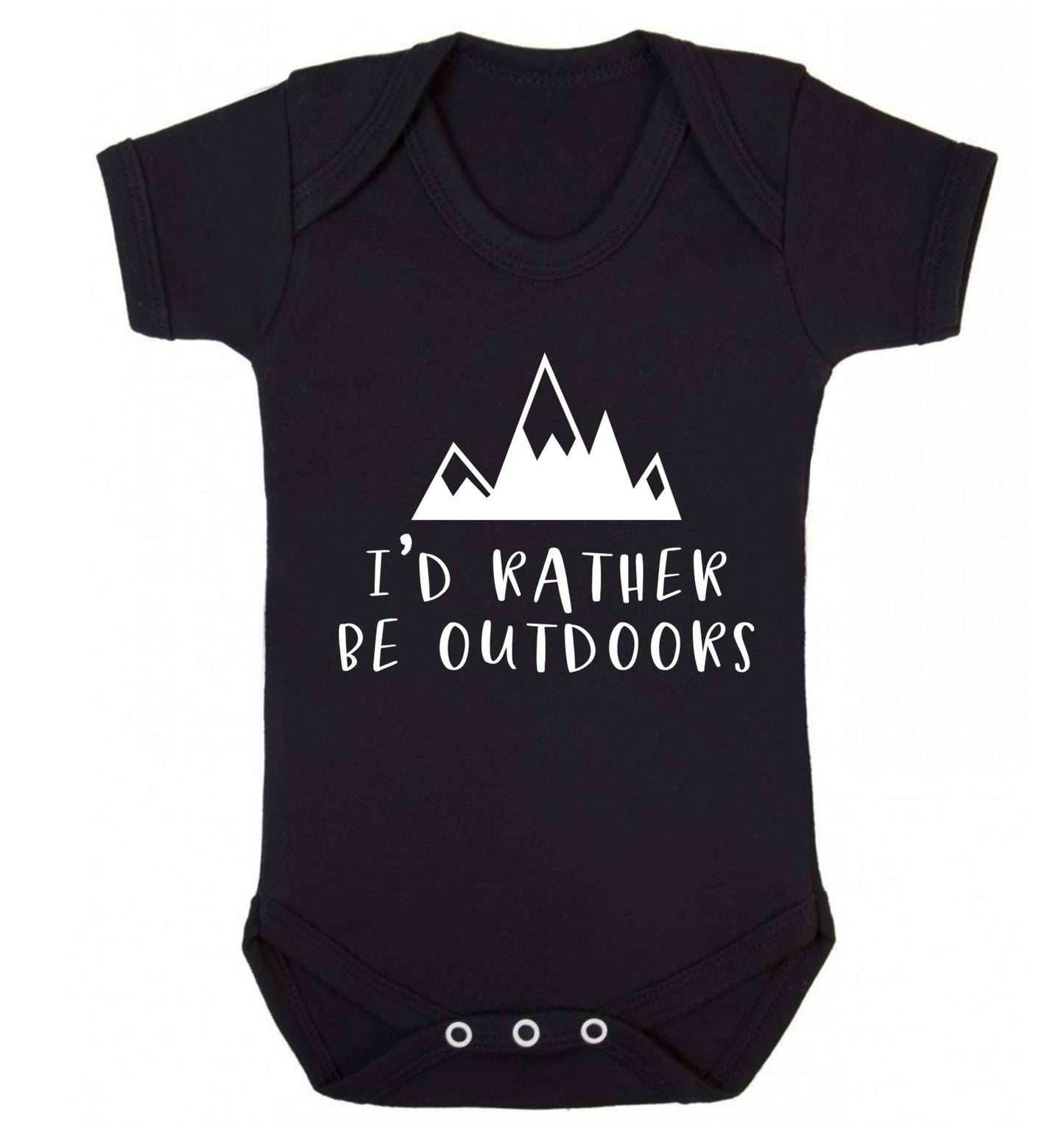 I'd rather be outdoors Baby Vest black 18-24 months