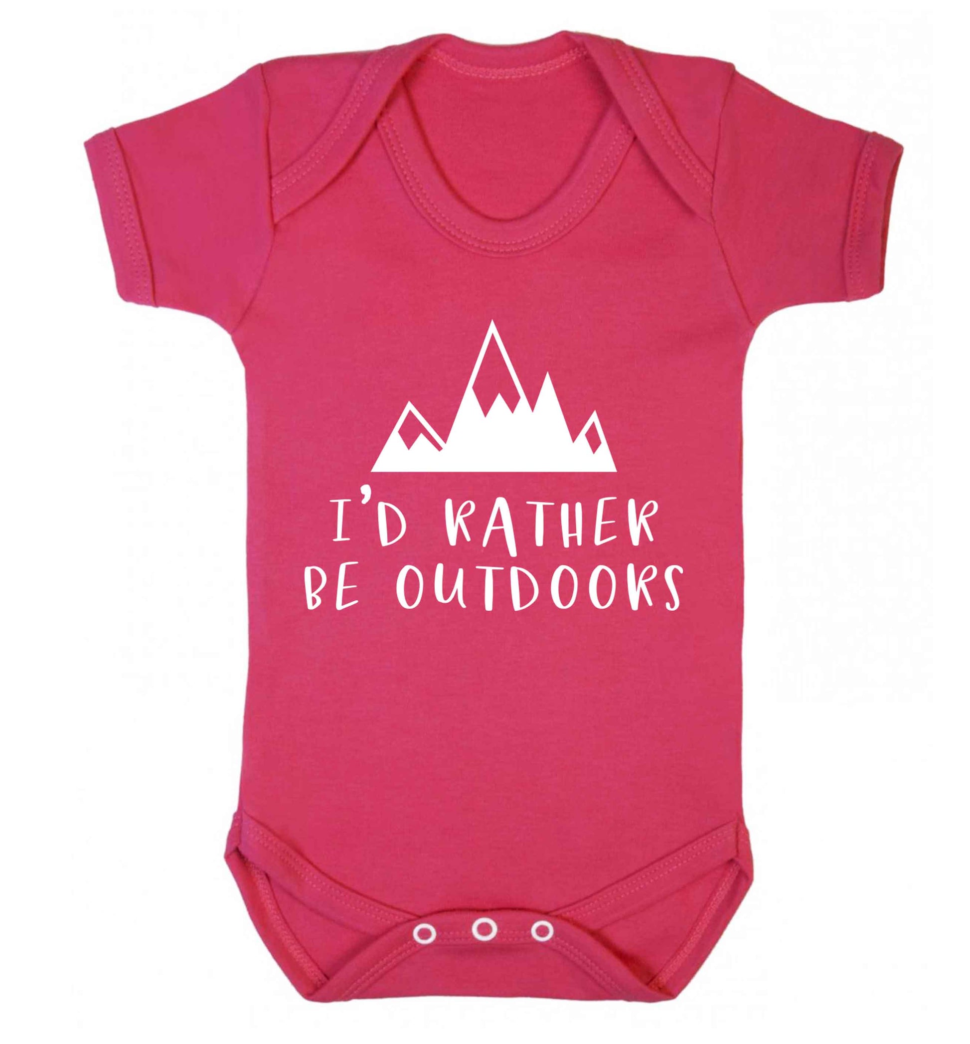 I'd rather be outdoors Baby Vest dark pink 18-24 months