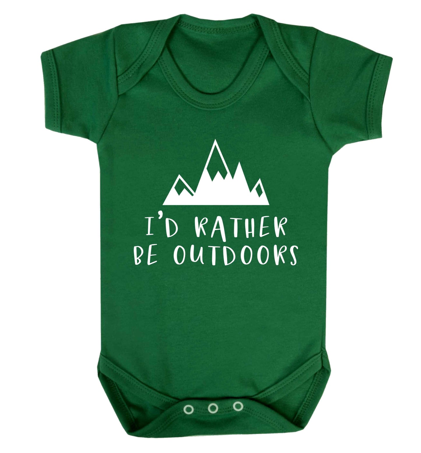 I'd rather be outdoors Baby Vest green 18-24 months