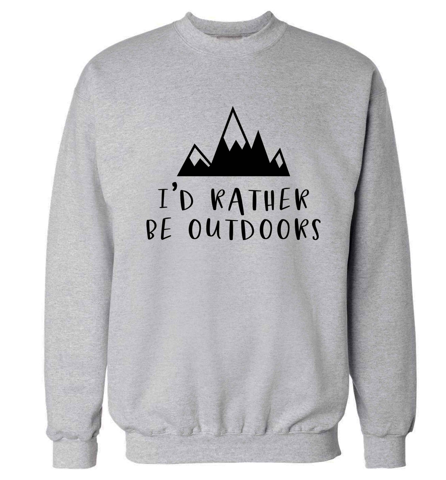 I'd rather be outdoors Adult's unisex grey Sweater 2XL