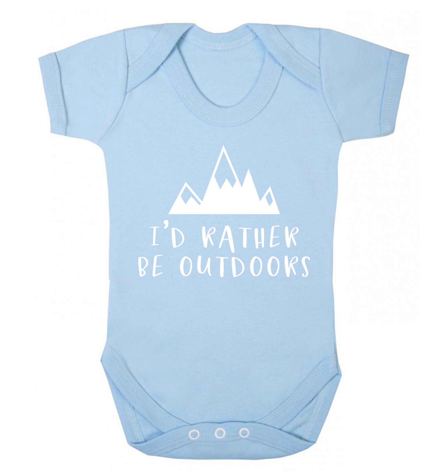 I'd rather be outdoors Baby Vest pale blue 18-24 months