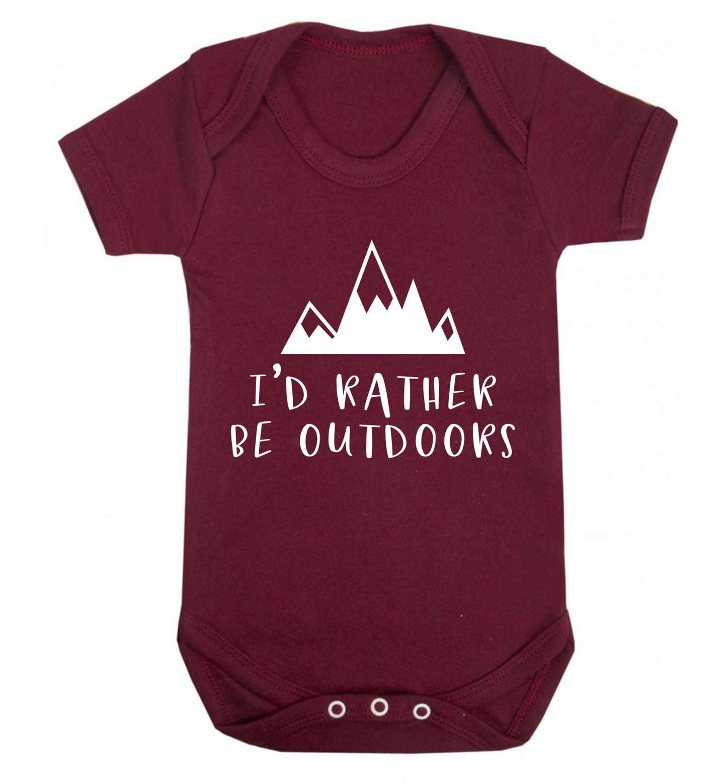 I'd rather be outdoors Baby Vest maroon 18-24 months