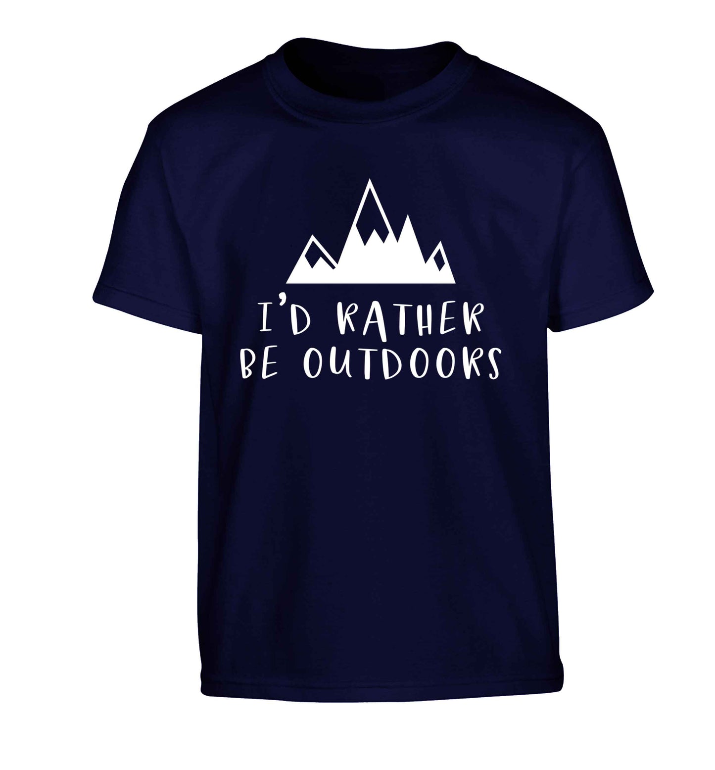I'd rather be outdoors Children's navy Tshirt 12-13 Years