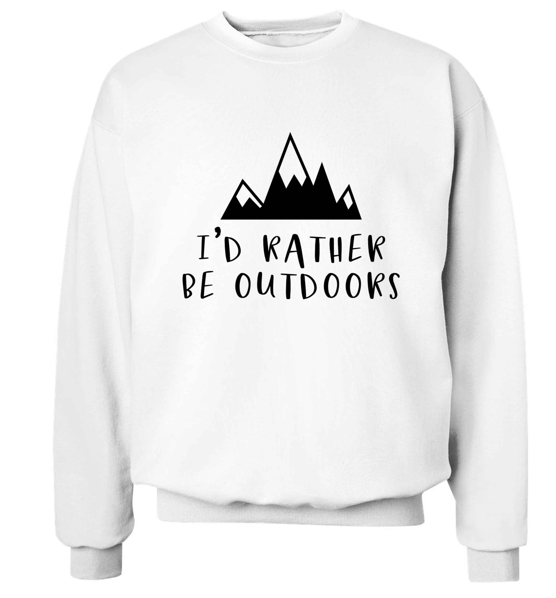 I'd rather be outdoors Adult's unisex white Sweater 2XL