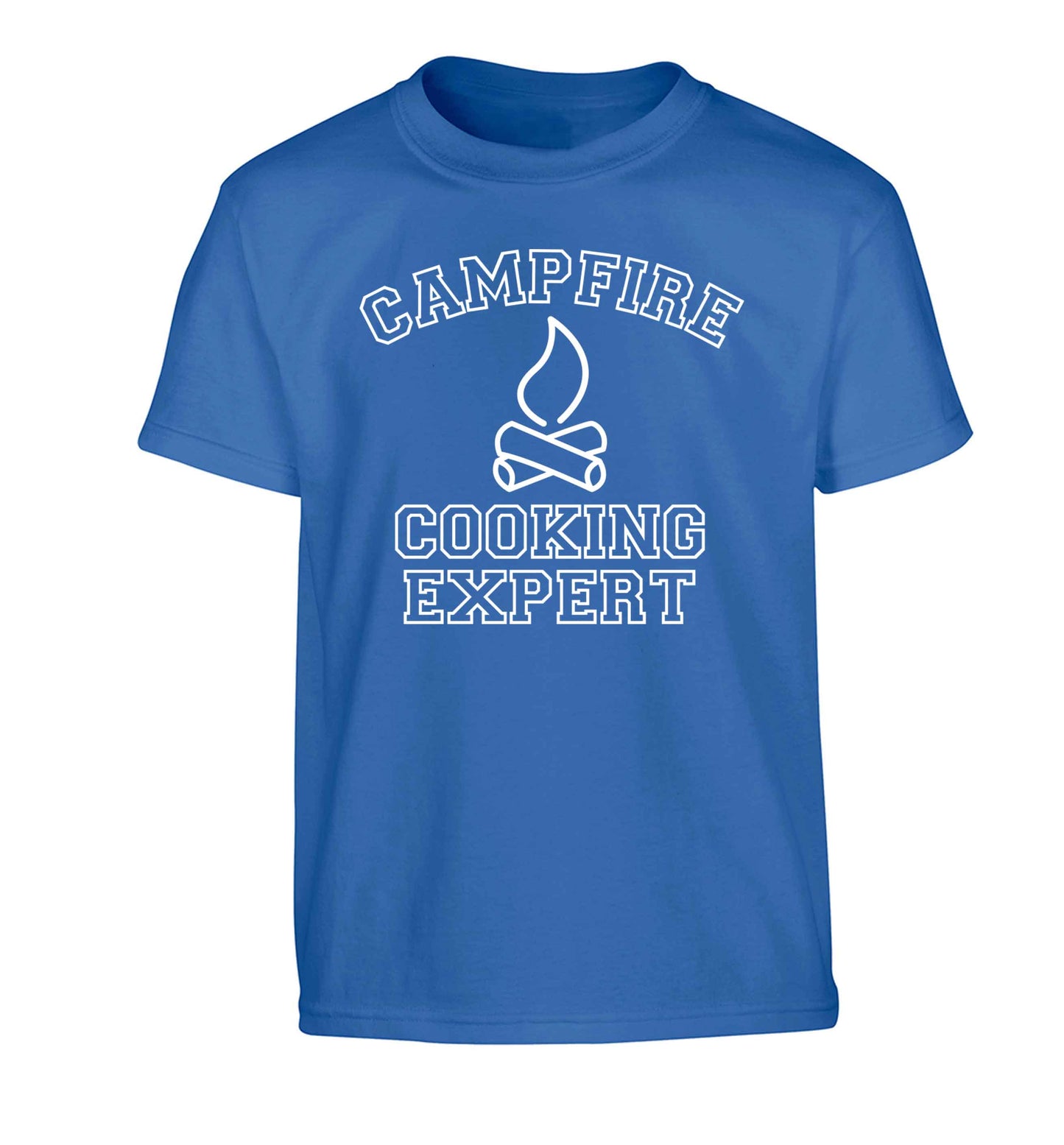Campfire cooking expert Children's blue Tshirt 12-13 Years