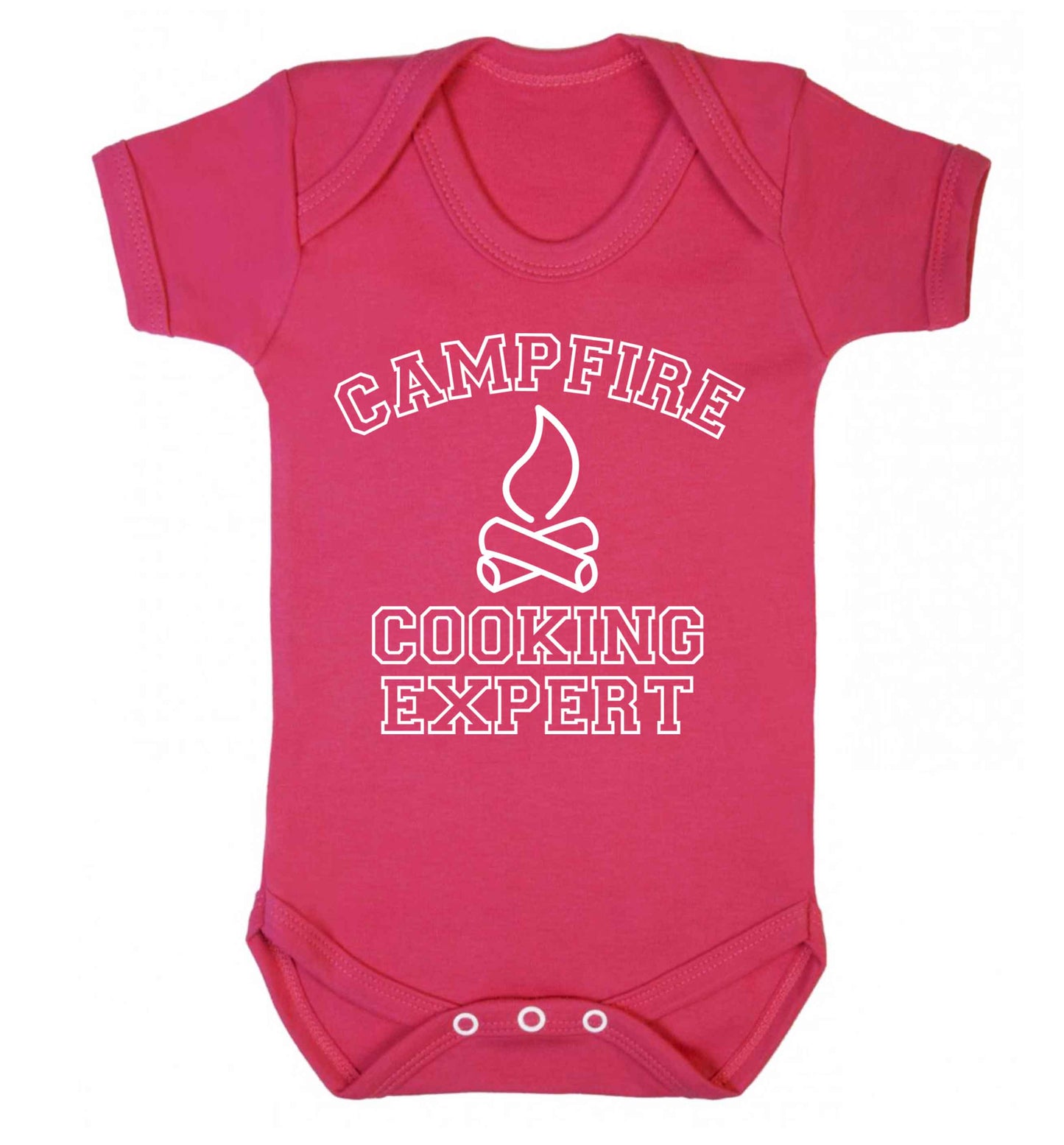 Campfire cooking expert Baby Vest dark pink 18-24 months