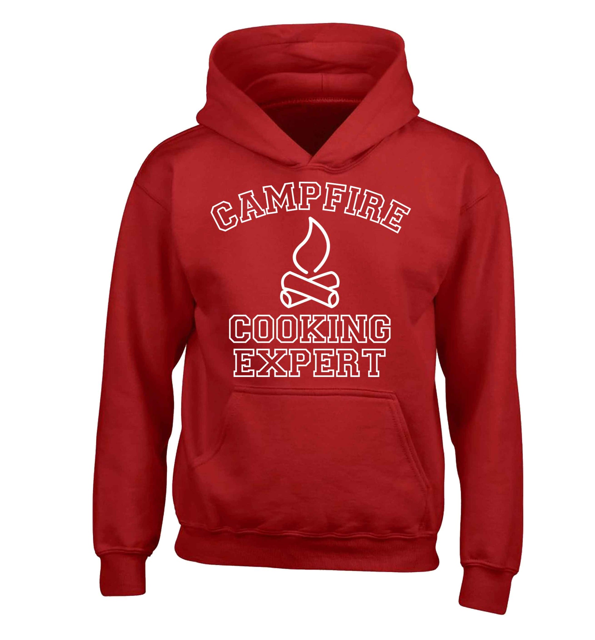 Campfire cooking expert children's red hoodie 12-13 Years