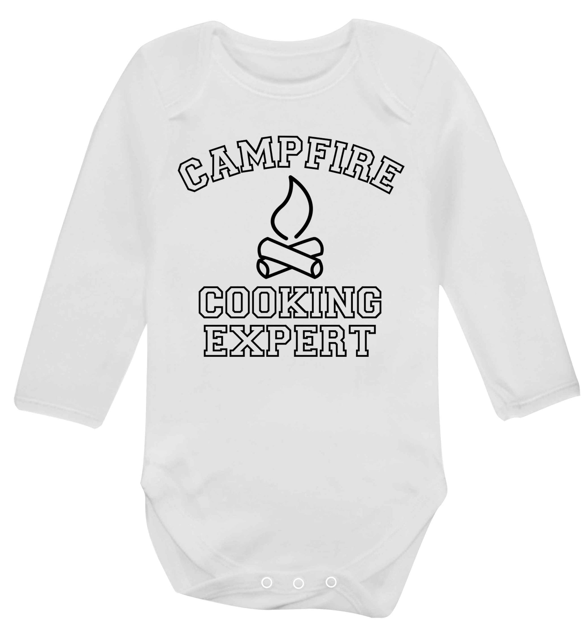 Campfire cooking expert Baby Vest long sleeved white 6-12 months