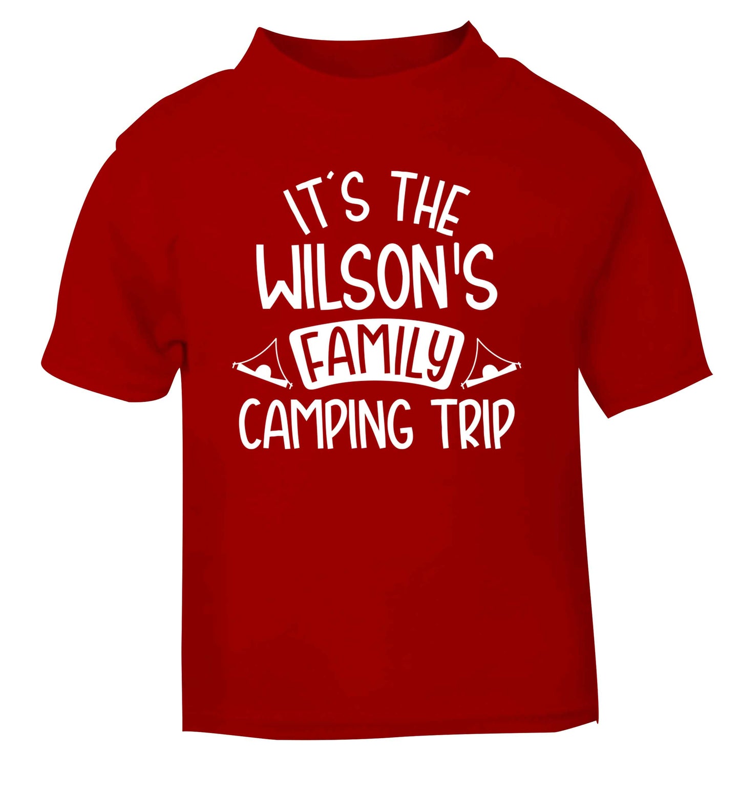 It's the Wilson's family camping trip personalised red Baby Toddler Tshirt 2 Years