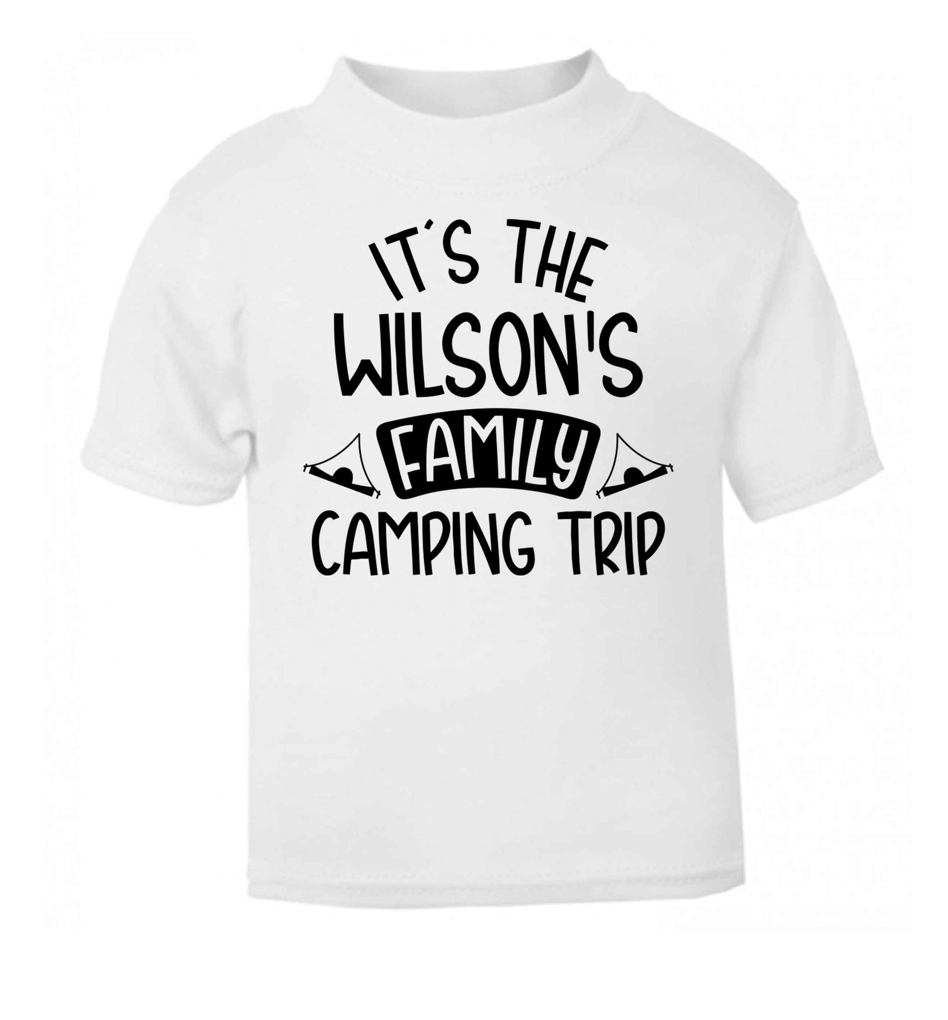It's the Wilson's family camping trip personalised white Baby Toddler Tshirt 2 Years