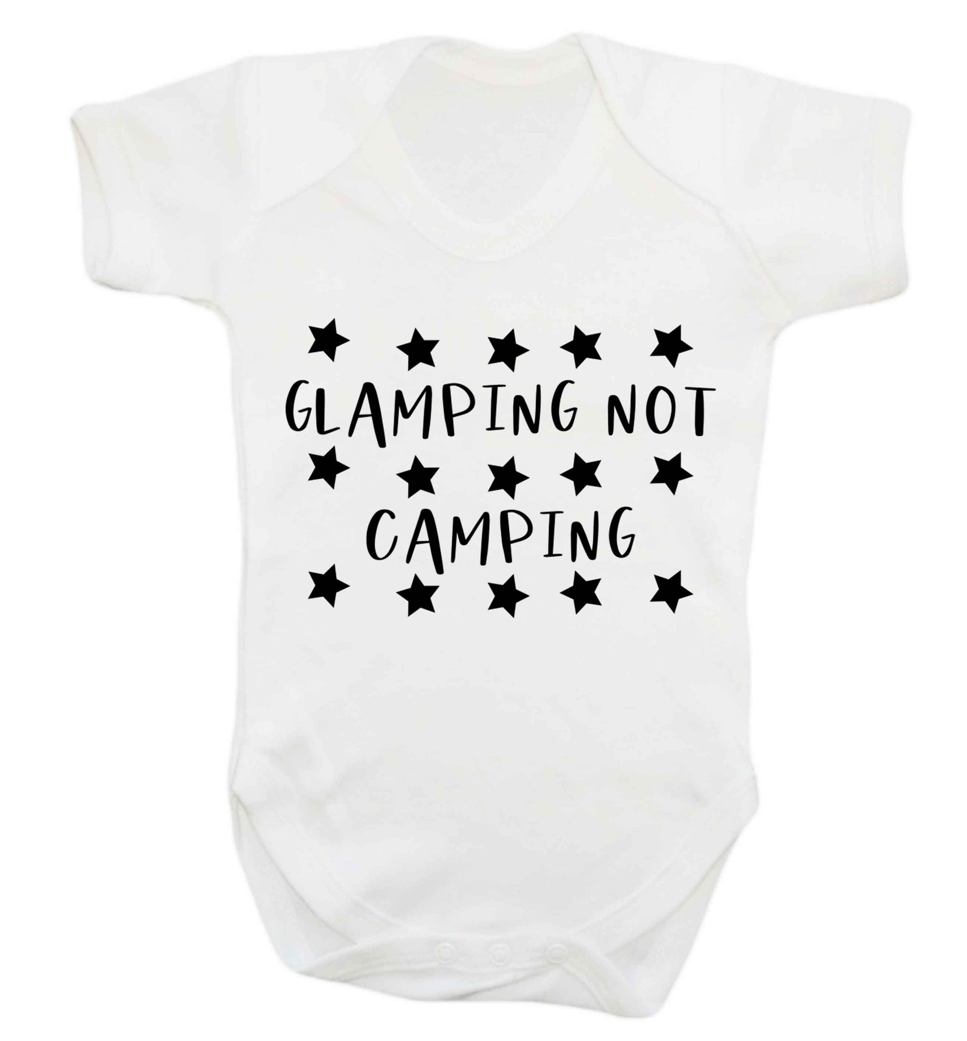 Glamping not camping Baby Vest white 18-24 months
