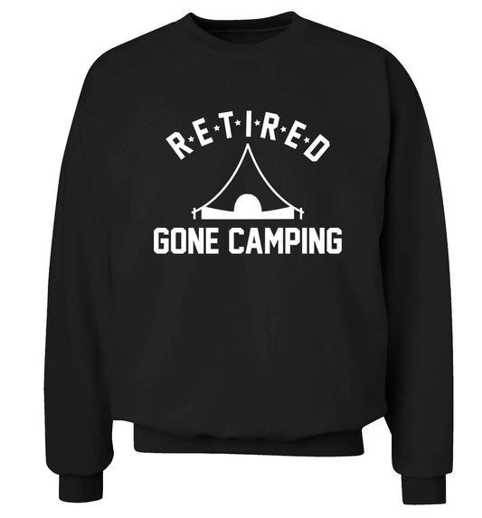 Retired gone camping Adult's unisex black Sweater 2XL