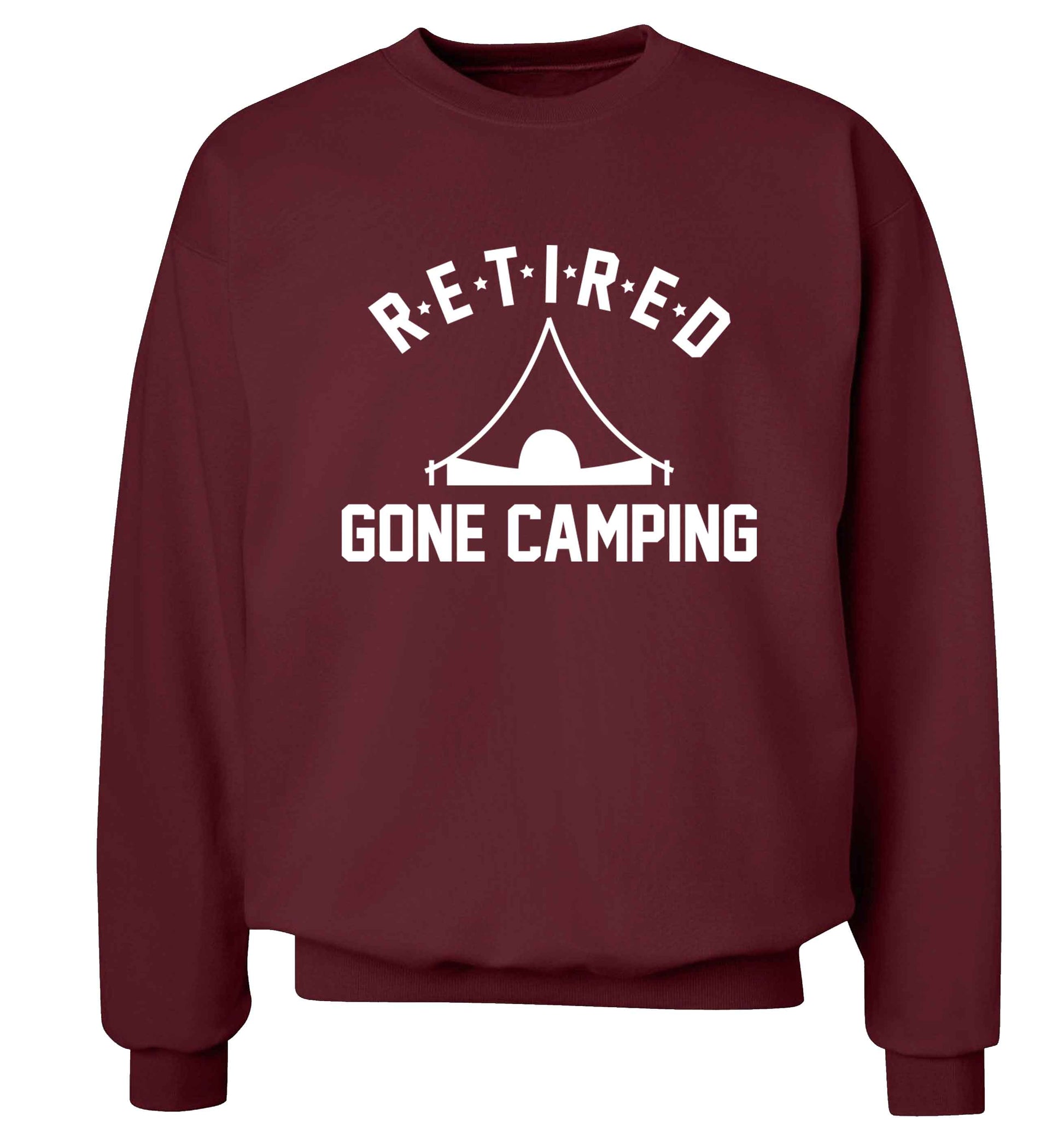 Retired gone camping Adult's unisex maroon Sweater 2XL