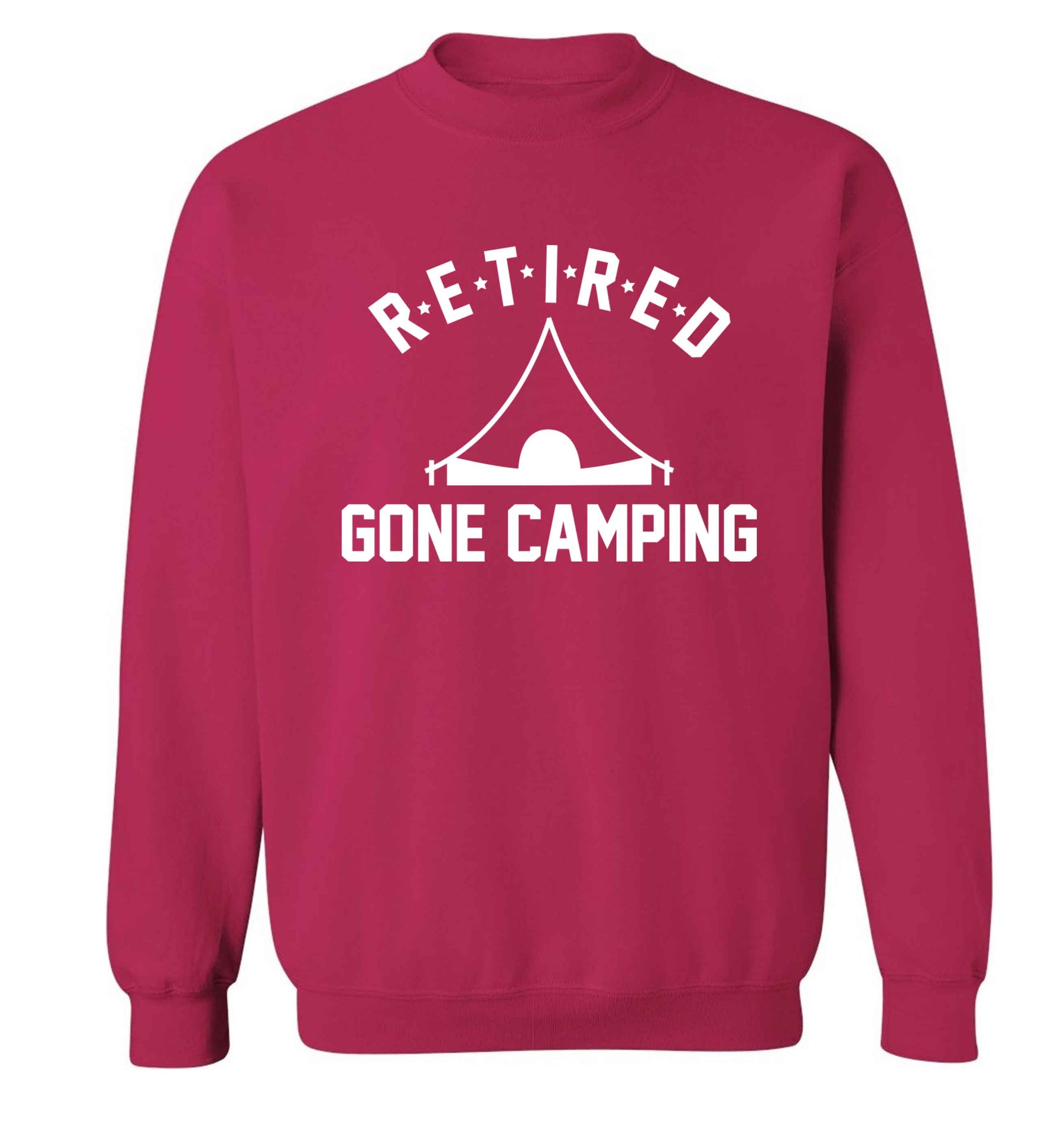 Retired gone camping Adult's unisex pink Sweater 2XL
