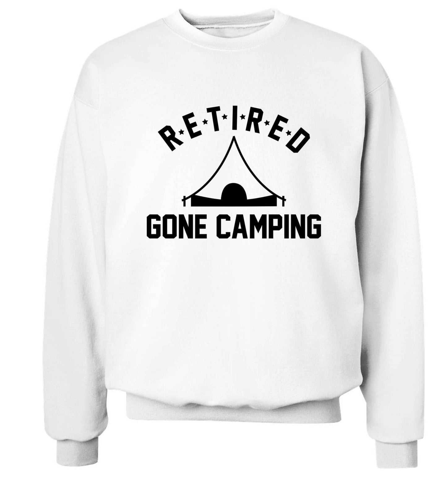 Retired gone camping Adult's unisex white Sweater 2XL