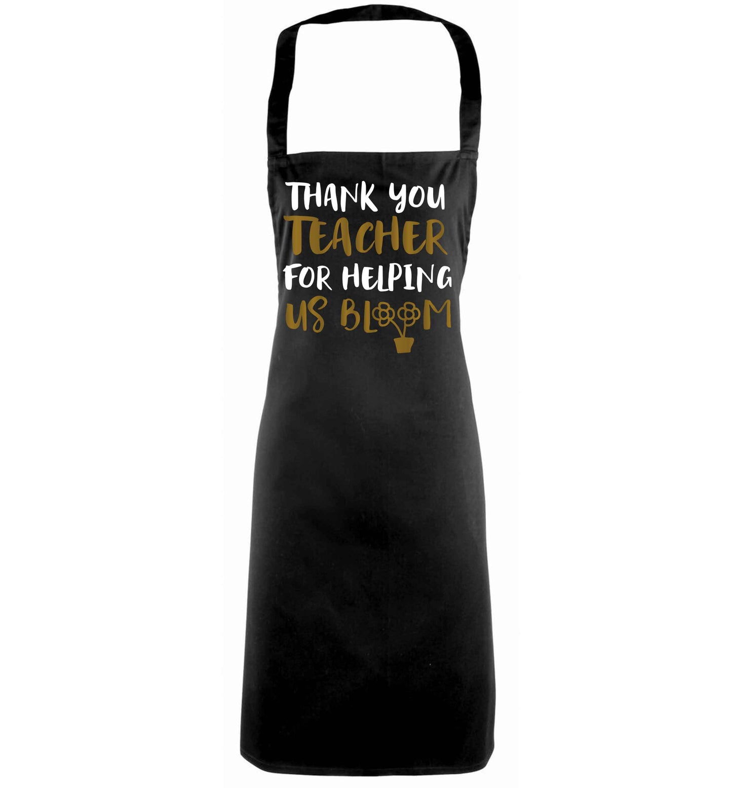 Thank you teacher for helping us bloom black apron