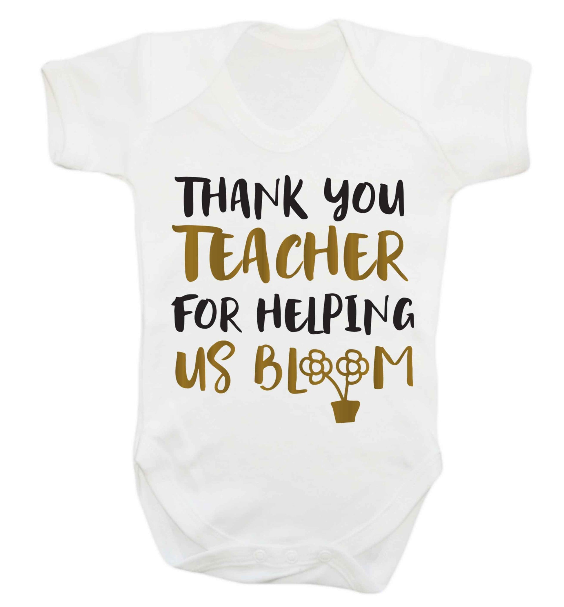 Thank you teacher for helping us bloom Baby Vest white 18-24 months