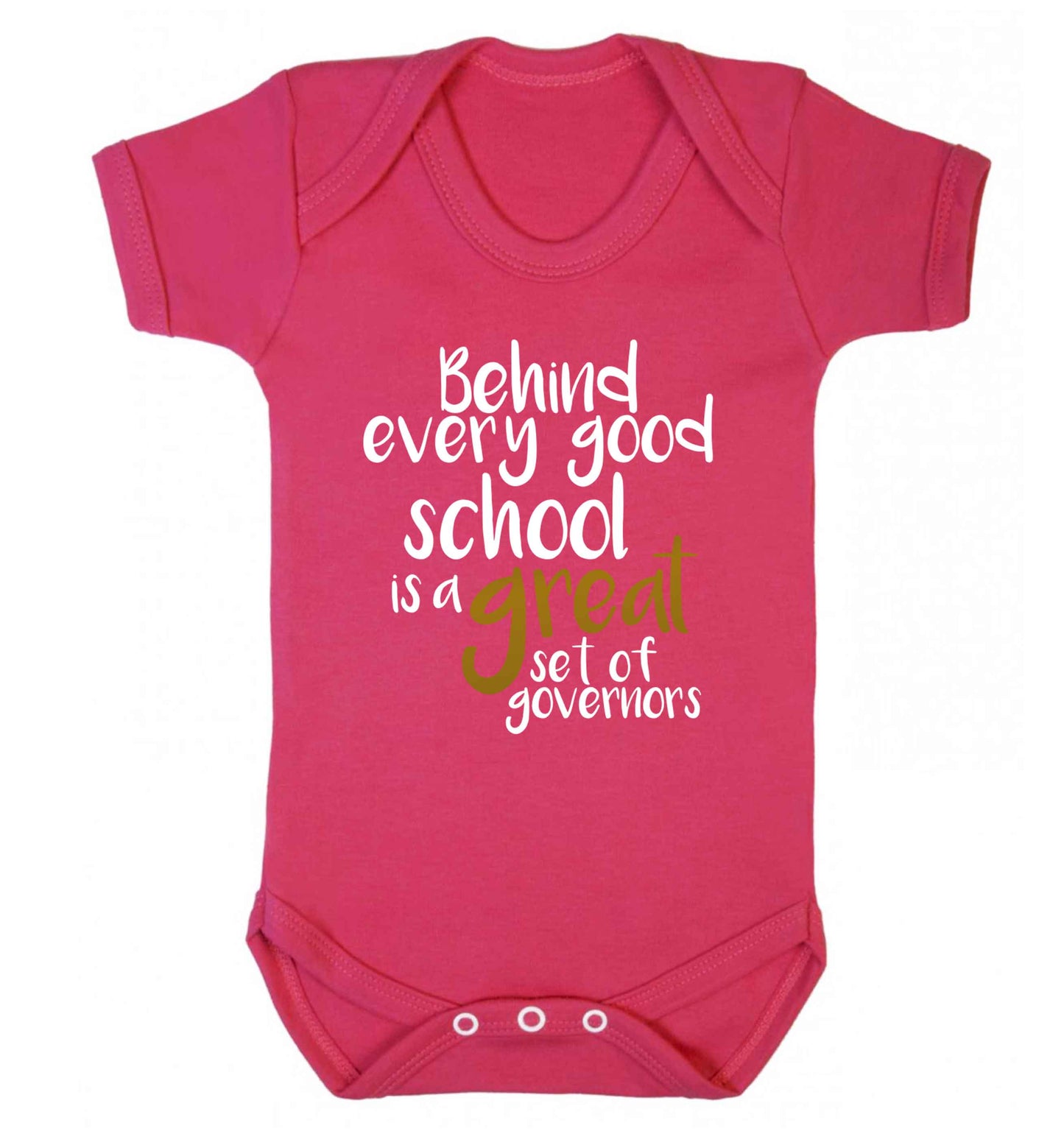 Behind every good school is a great set of governors Baby Vest dark pink 18-24 months