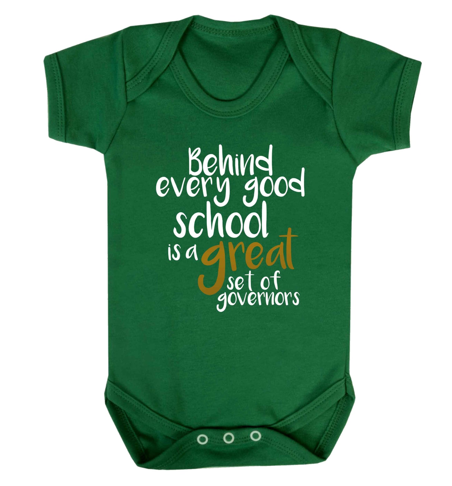 Behind every good school is a great set of governors Baby Vest green 18-24 months