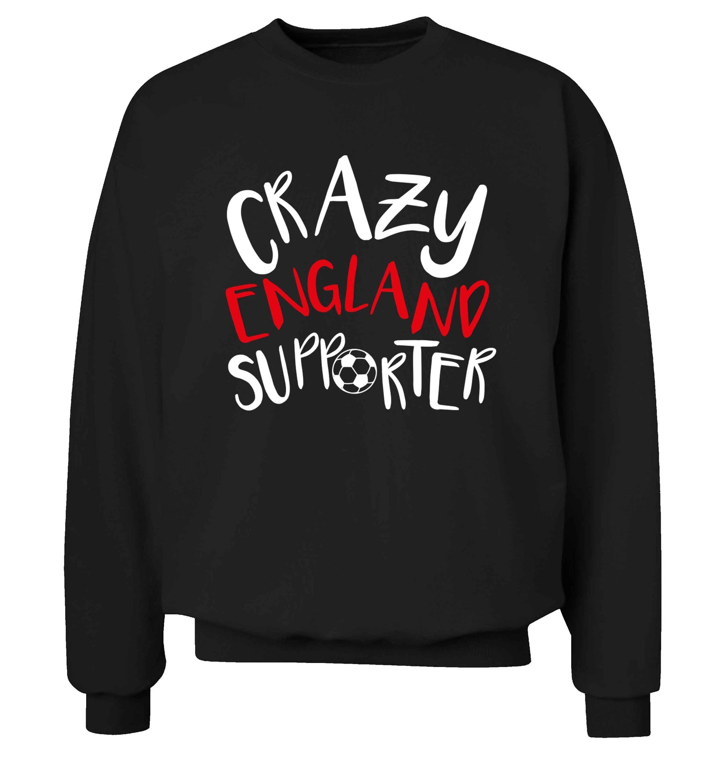 Crazy England supporter Adult's unisex black Sweater 2XL