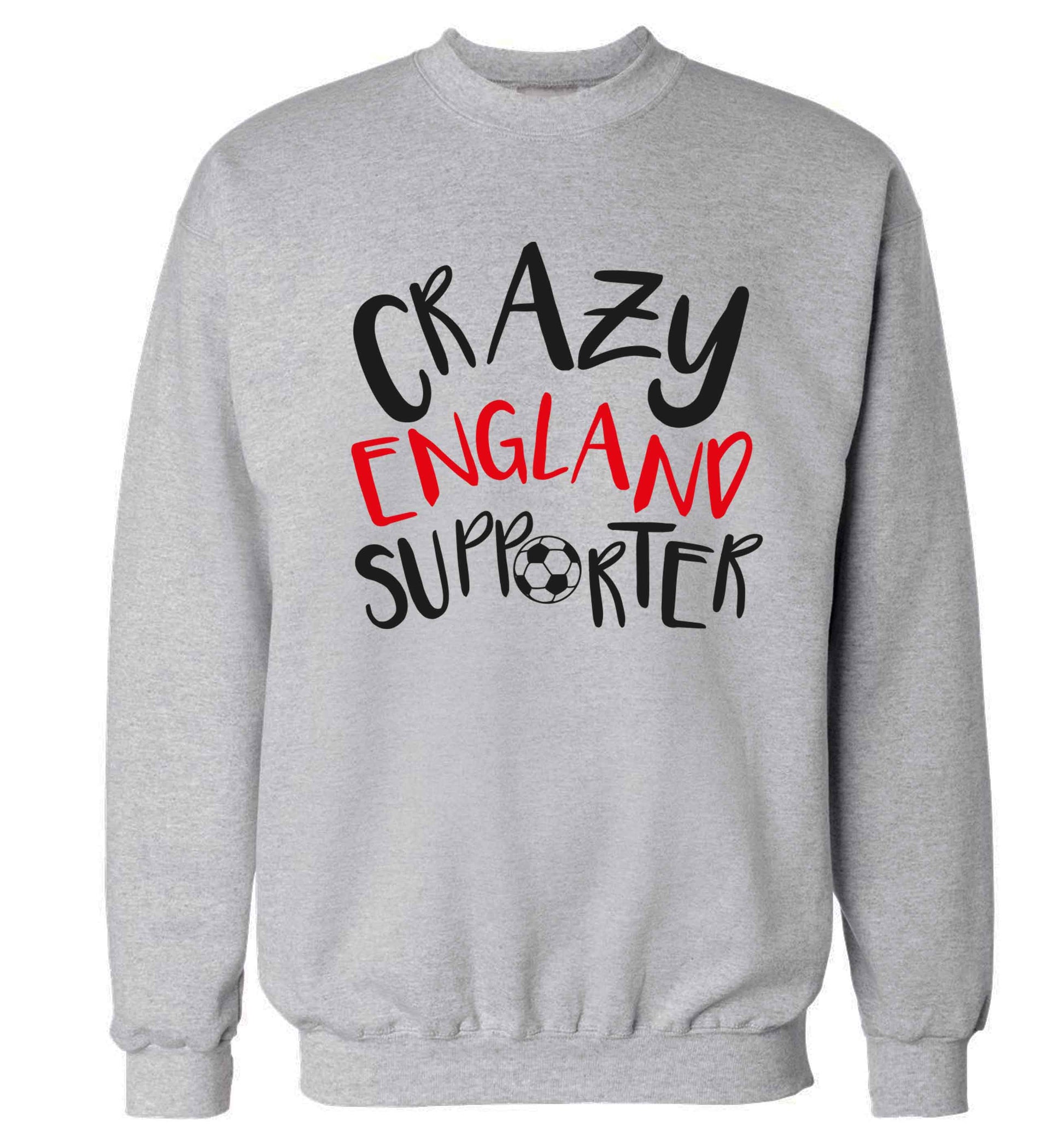 Crazy England supporter Adult's unisex grey Sweater 2XL