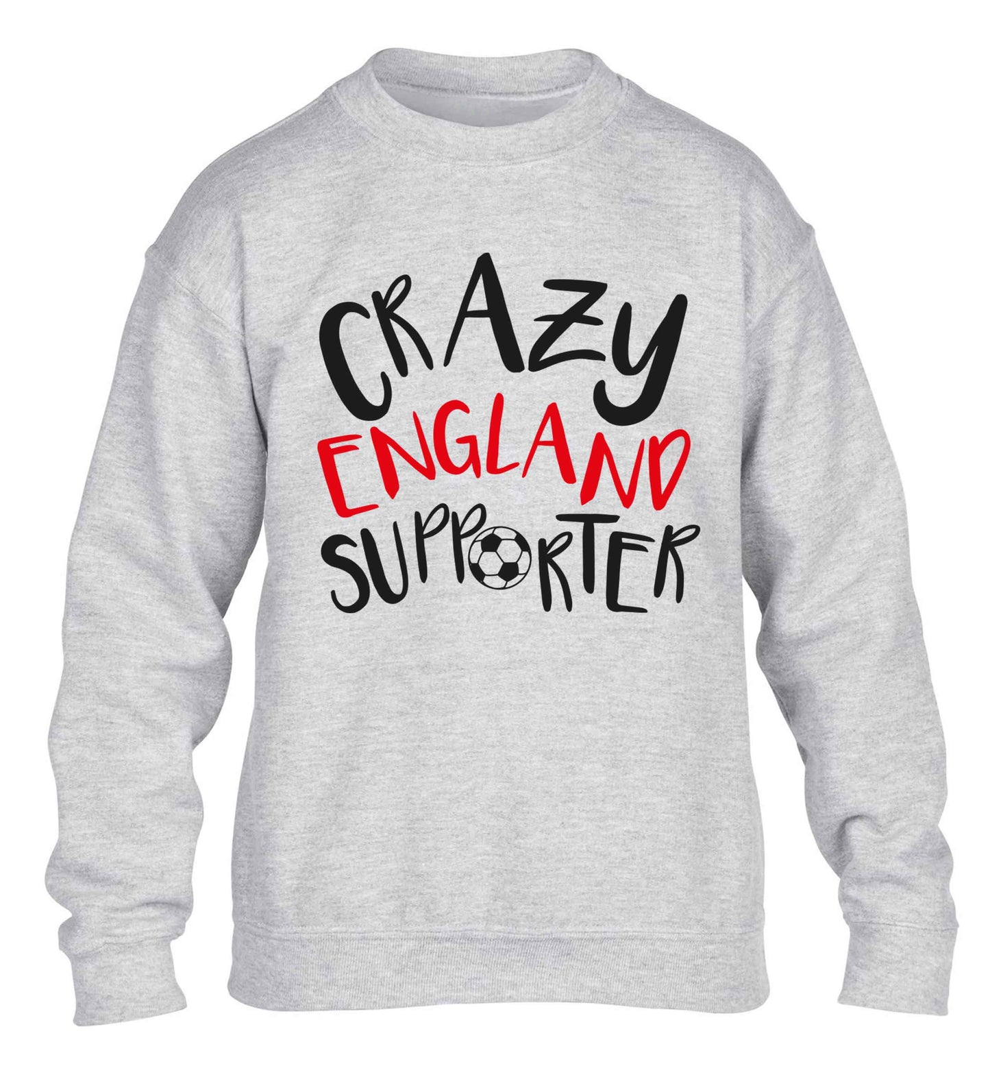 Crazy England supporter children's grey sweater 12-13 Years