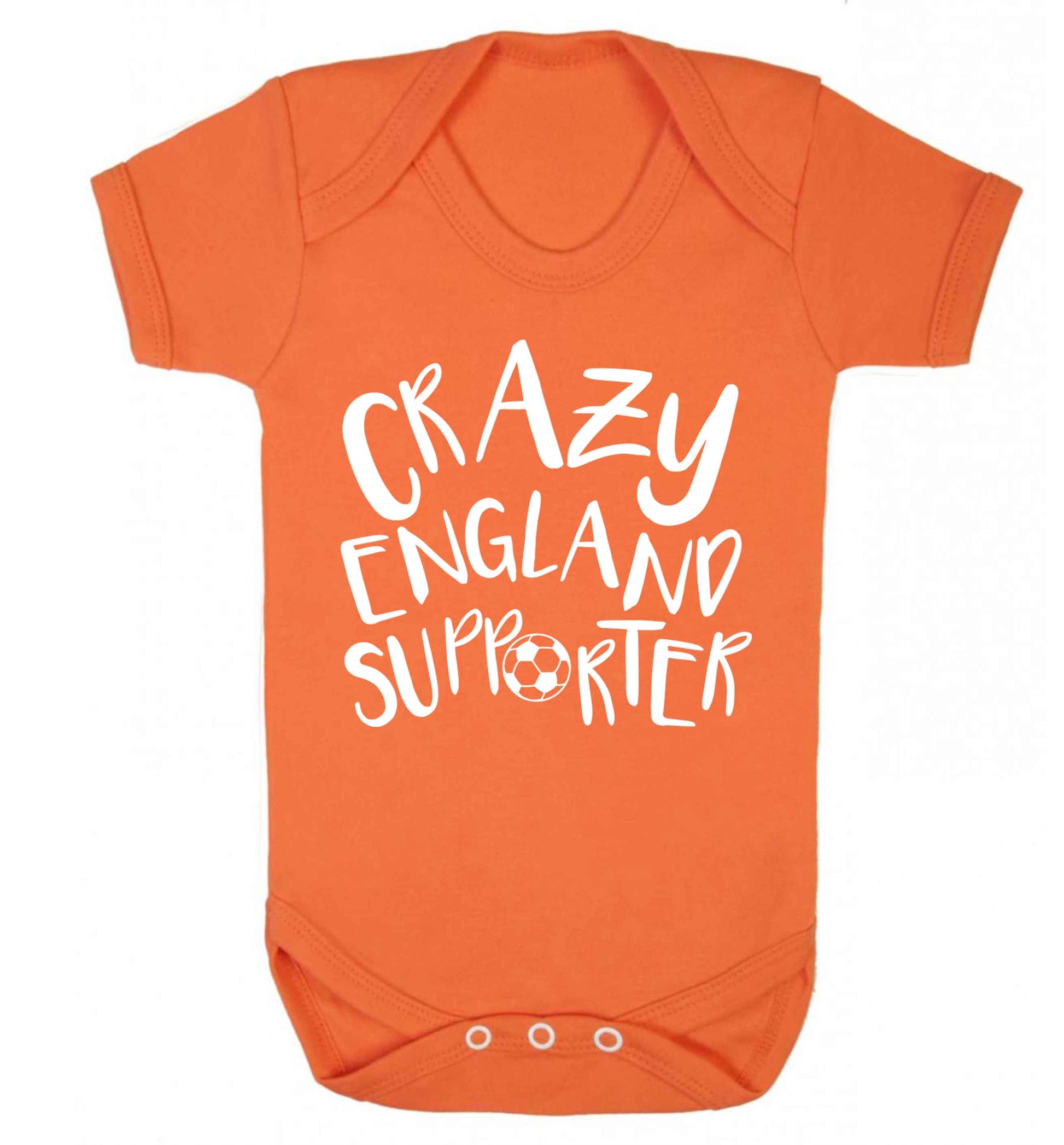 Crazy England supporter Baby Vest orange 18-24 months