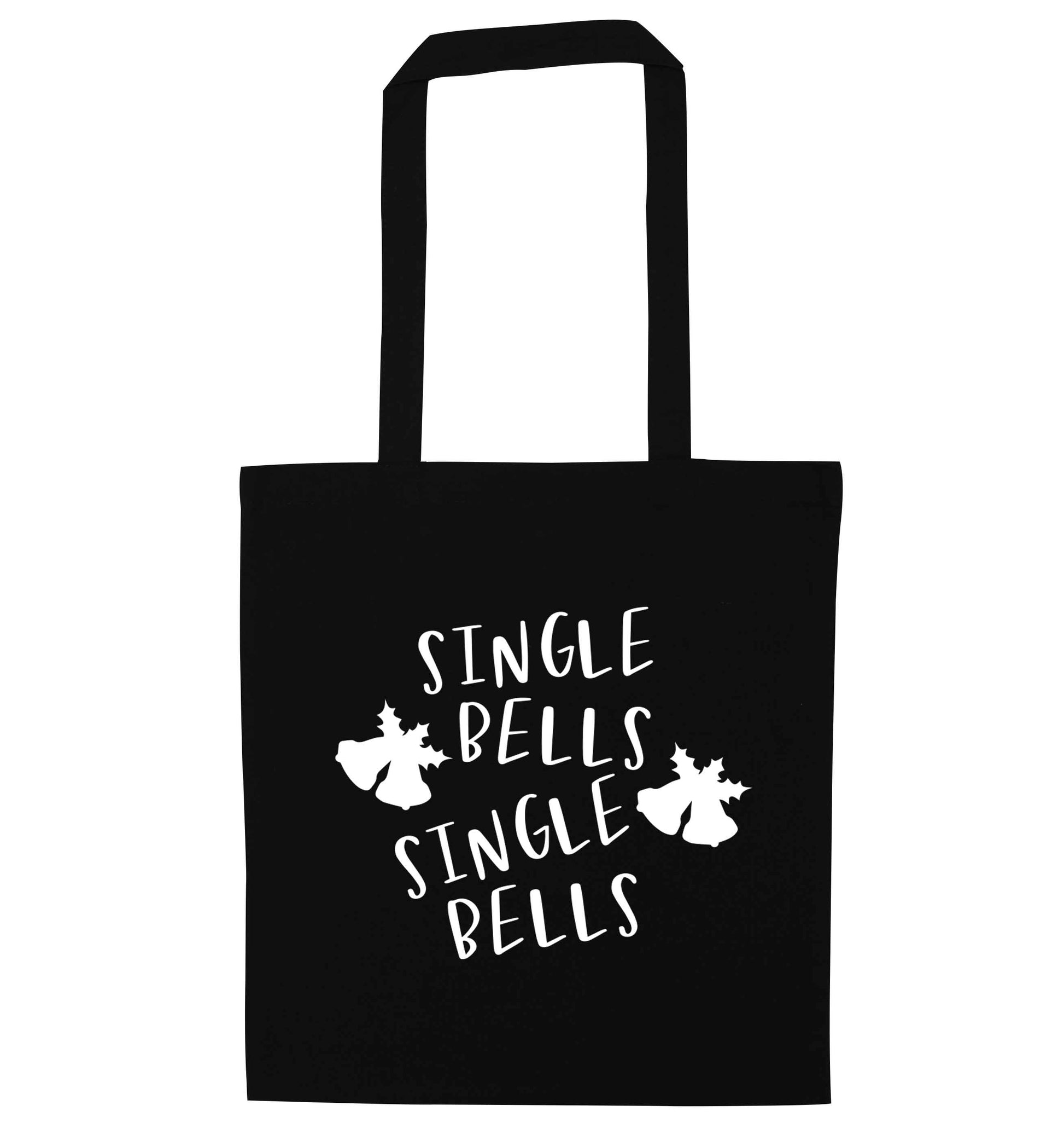 Single bells, single bells black tote bag