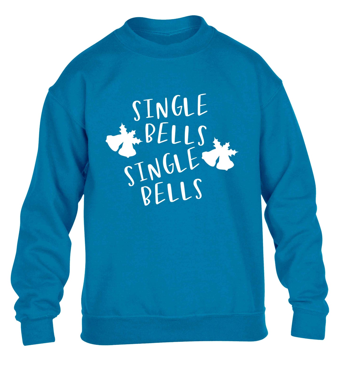 Single bells, single bells children's blue sweater 12-13 Years