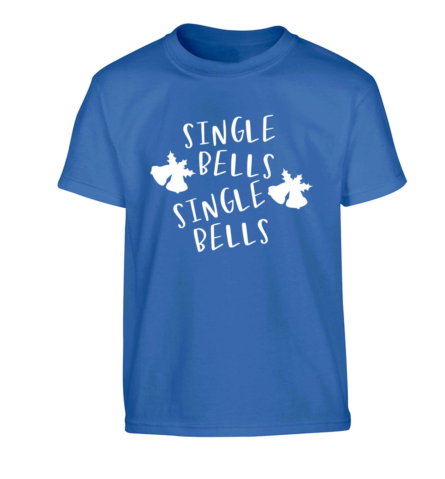 Single bells, single bells Children's blue Tshirt 12-13 Years