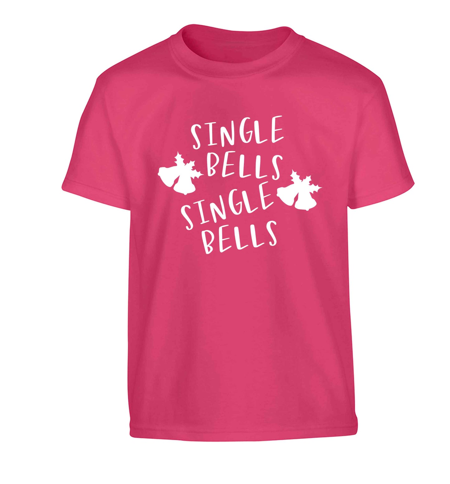 Single bells, single bells Children's pink Tshirt 12-13 Years
