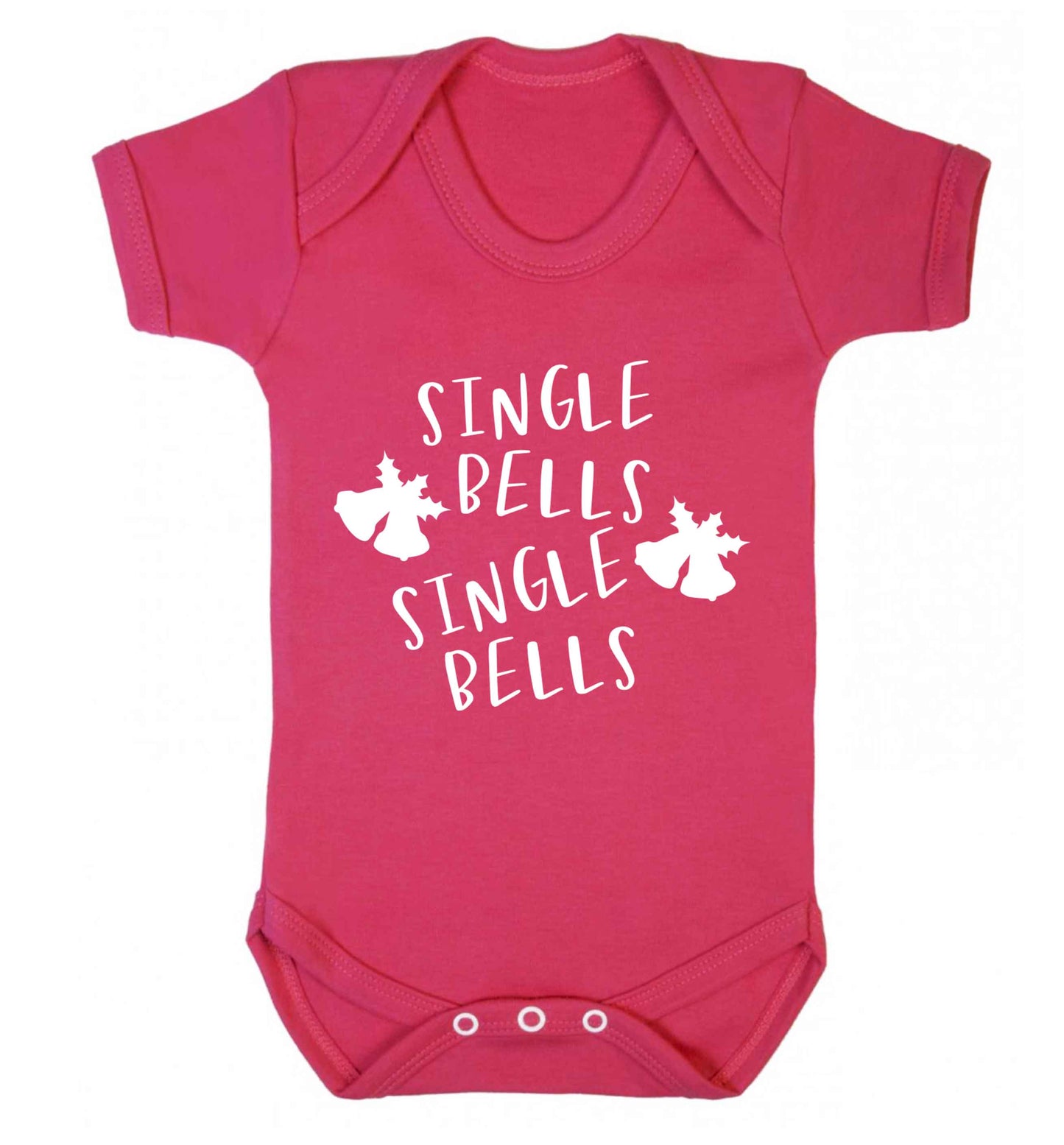 Single bells, single bells Baby Vest dark pink 18-24 months