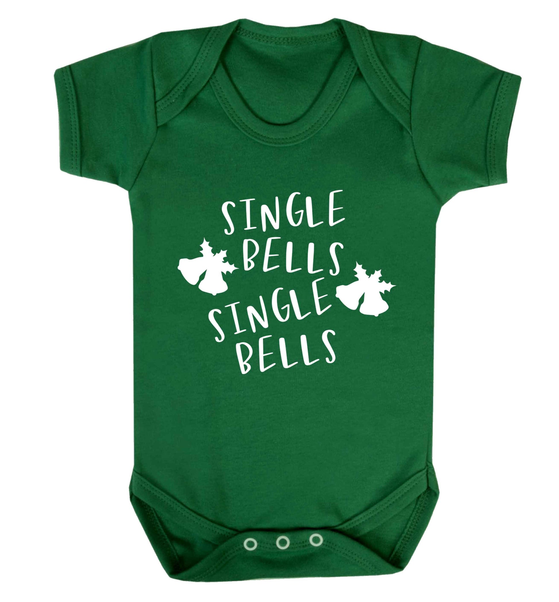 Single bells, single bells Baby Vest green 18-24 months