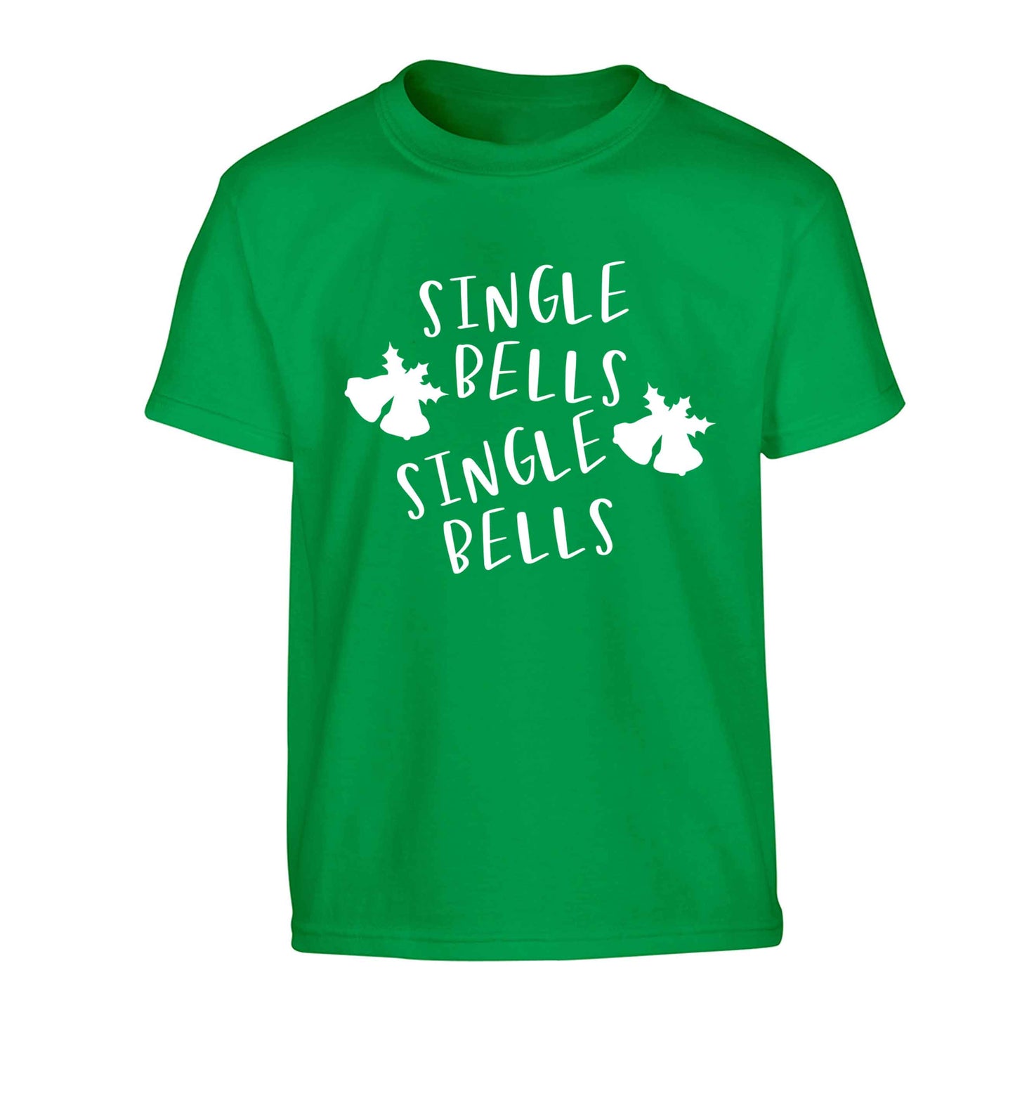 Single bells, single bells Children's green Tshirt 12-13 Years