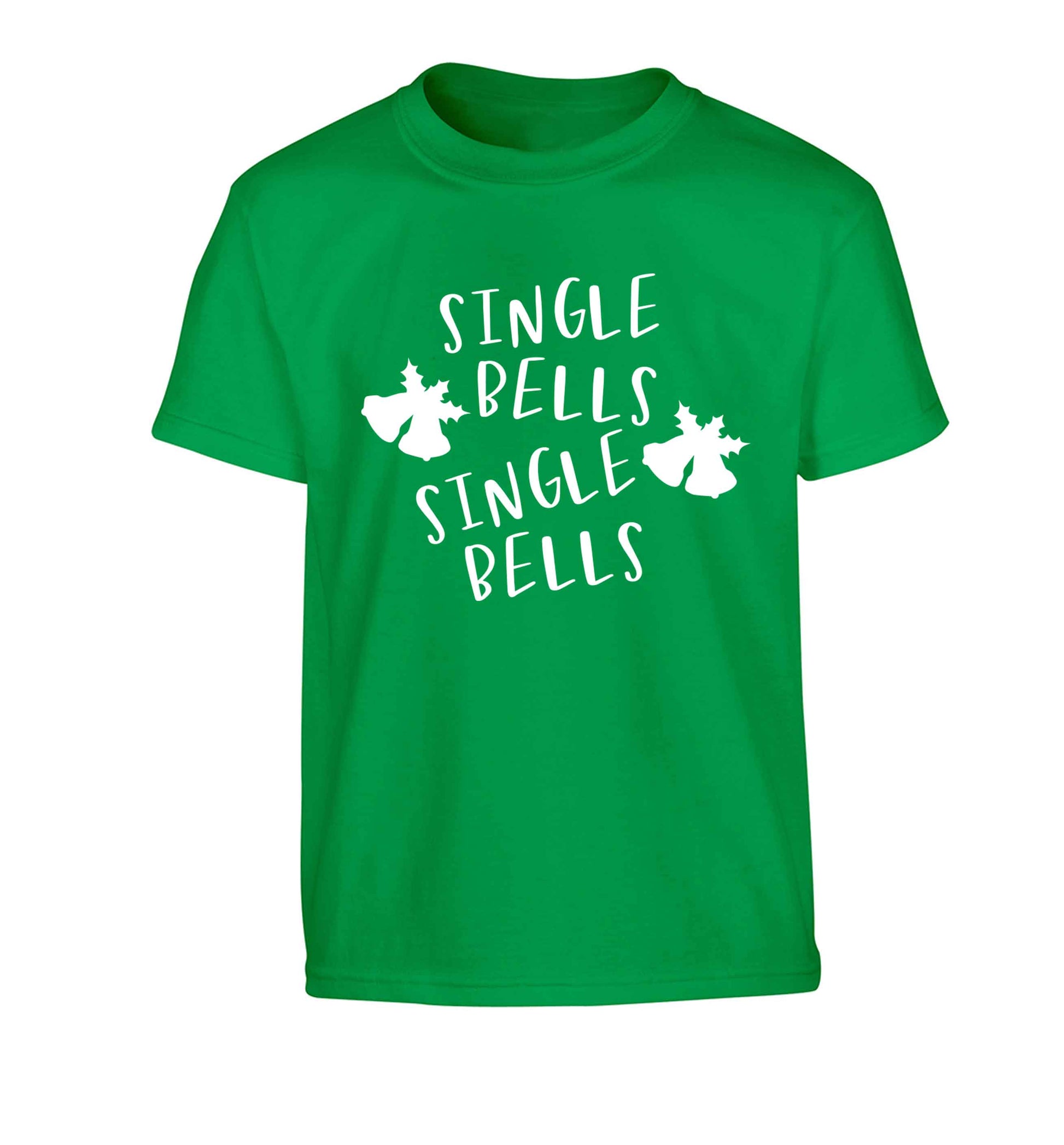 Single bells, single bells Children's green Tshirt 12-13 Years
