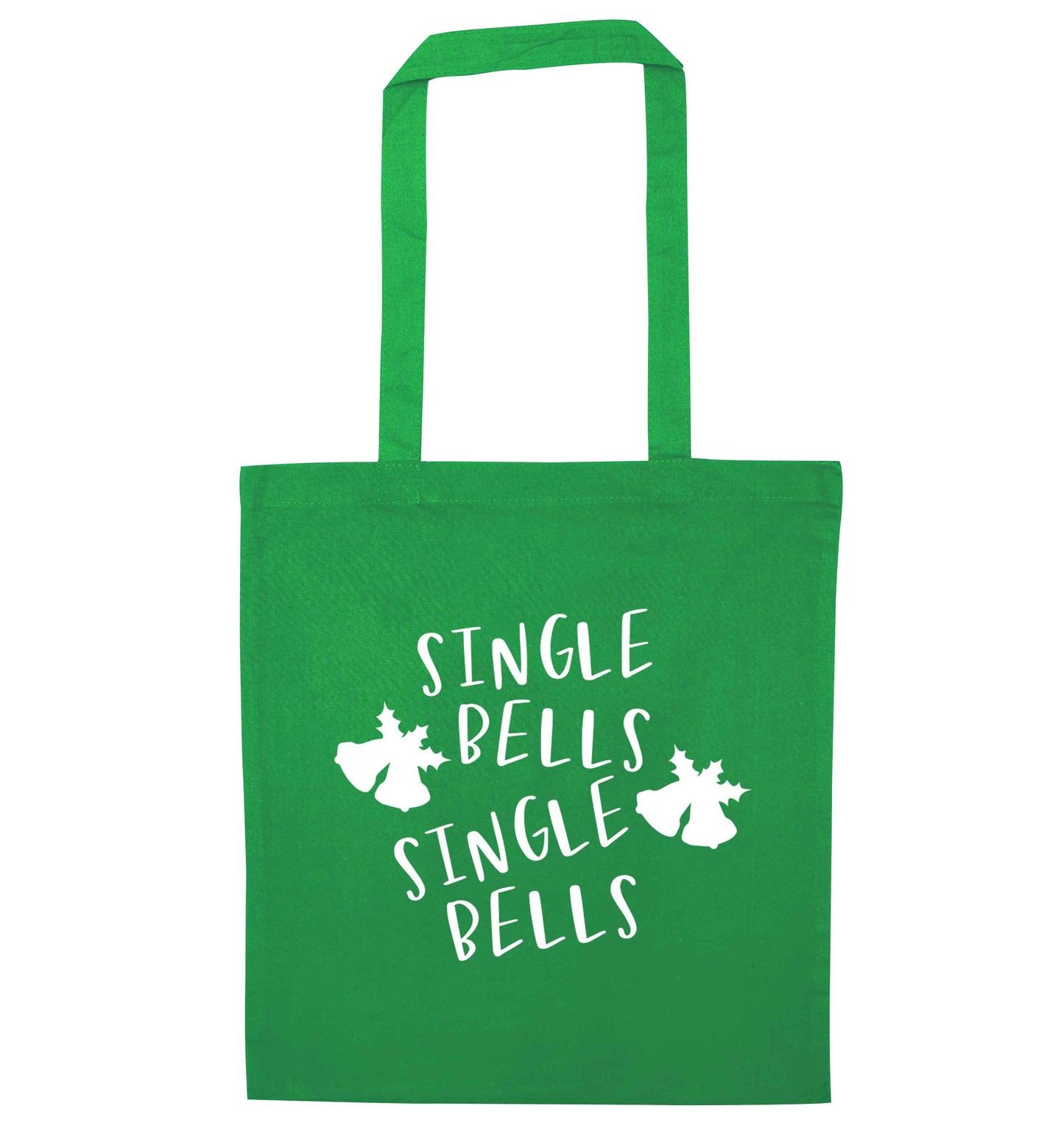 Single bells, single bells green tote bag