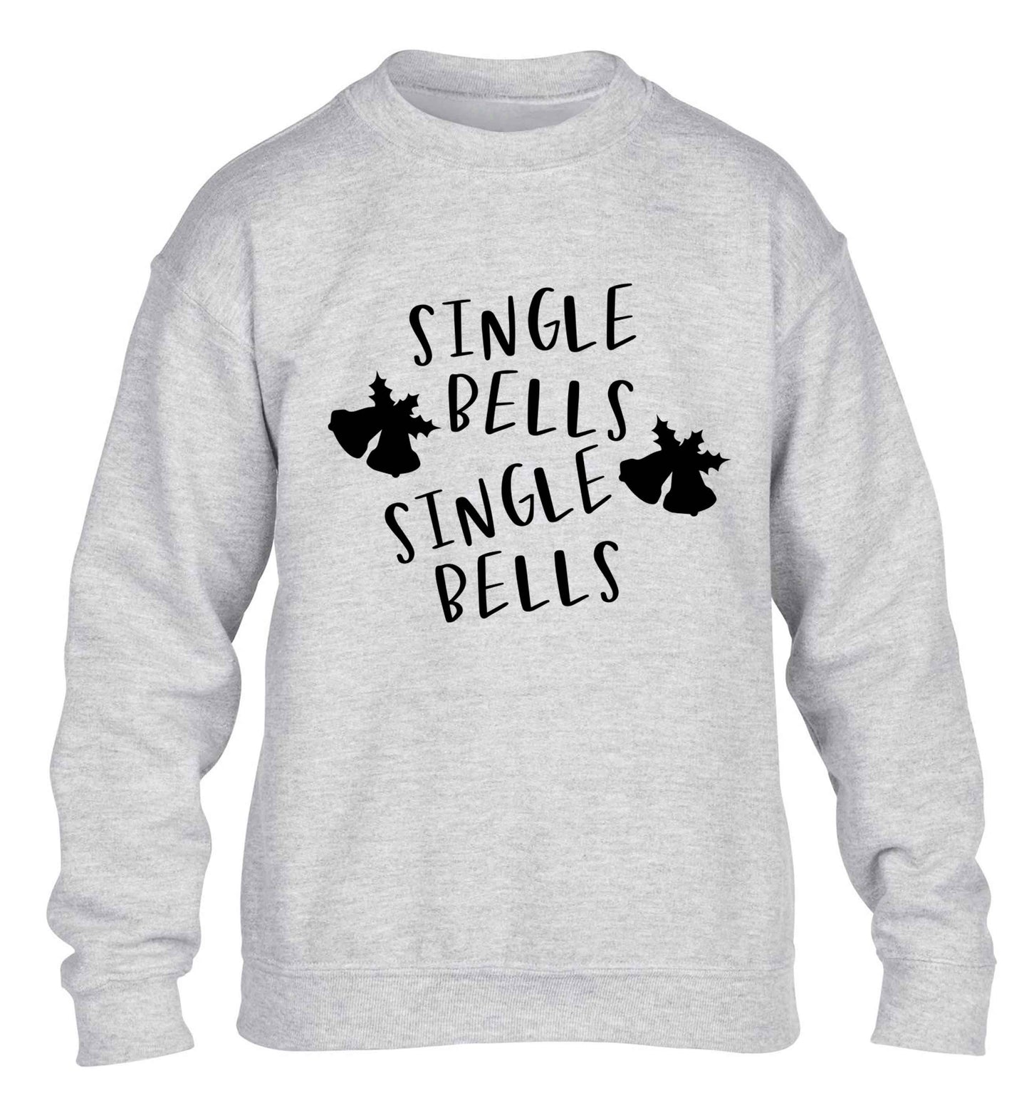 Single bells, single bells children's grey sweater 12-13 Years