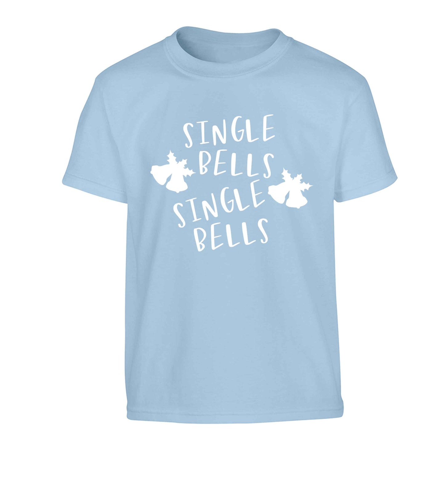 Single bells, single bells Children's light blue Tshirt 12-13 Years