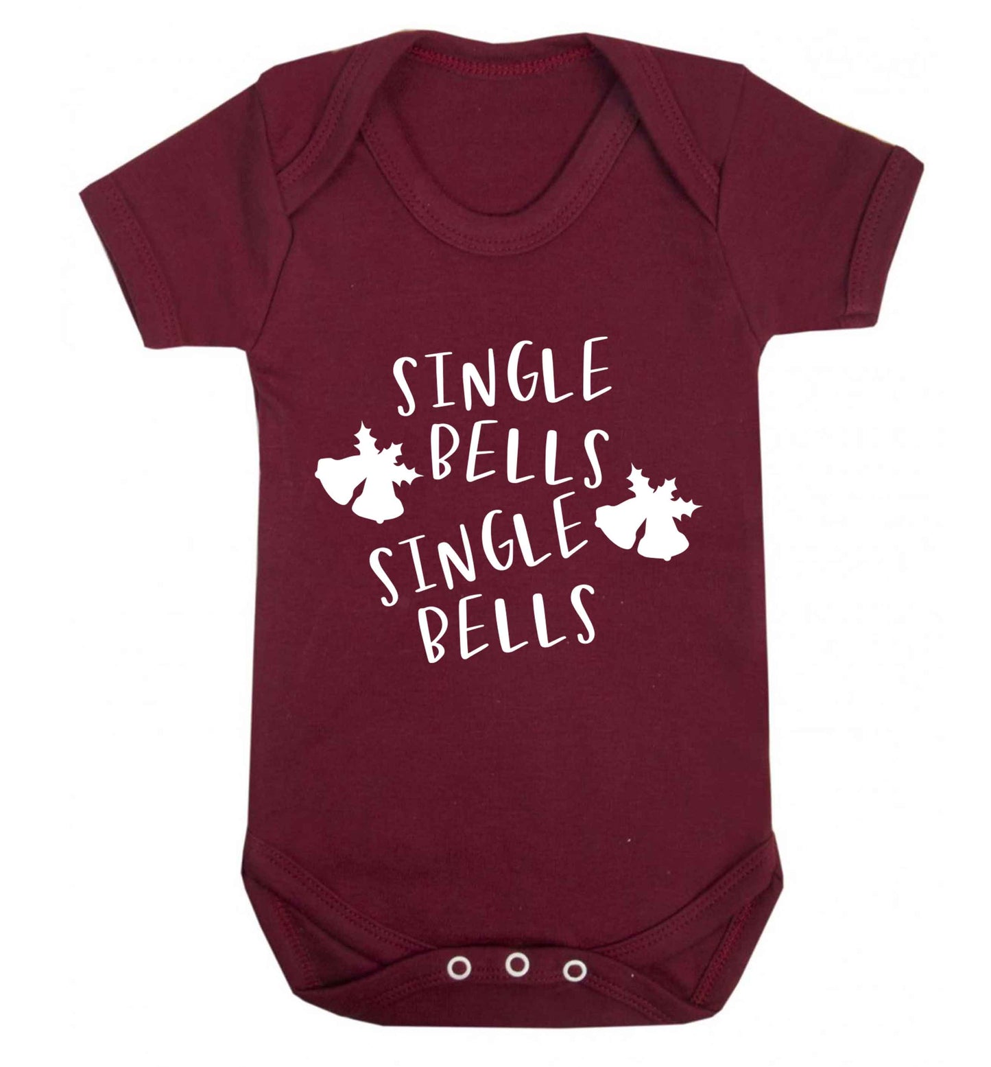 Single bells, single bells Baby Vest maroon 18-24 months