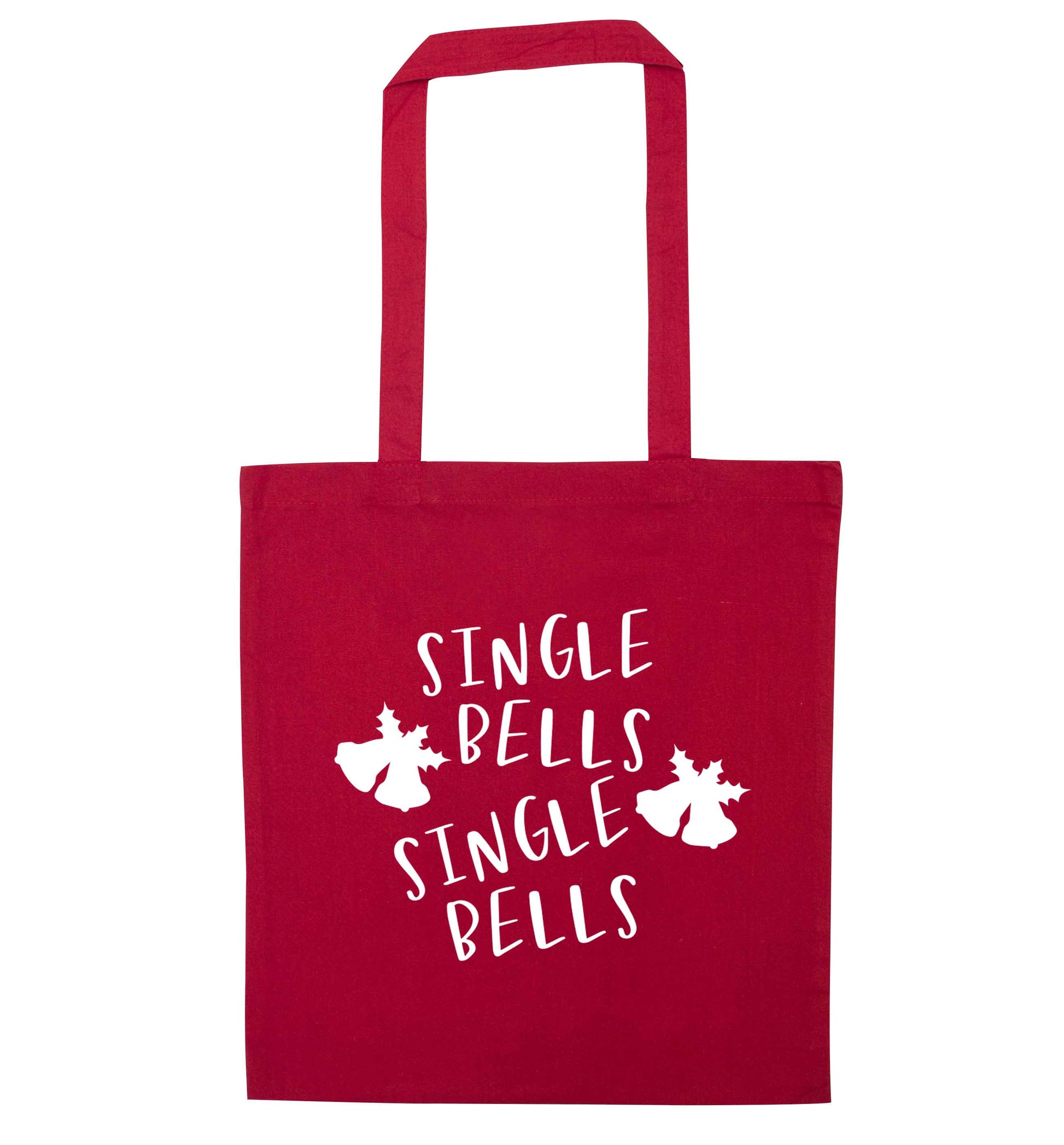 Single bells, single bells red tote bag