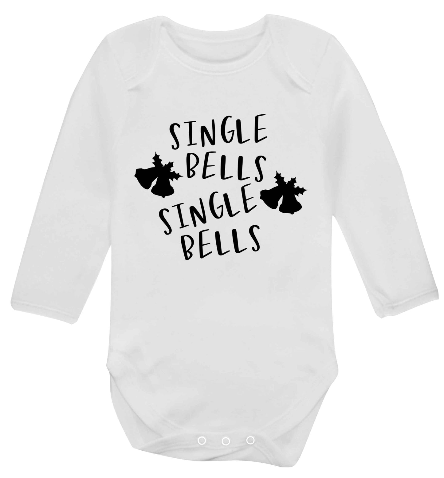 Single bells, single bells Baby Vest long sleeved white 6-12 months