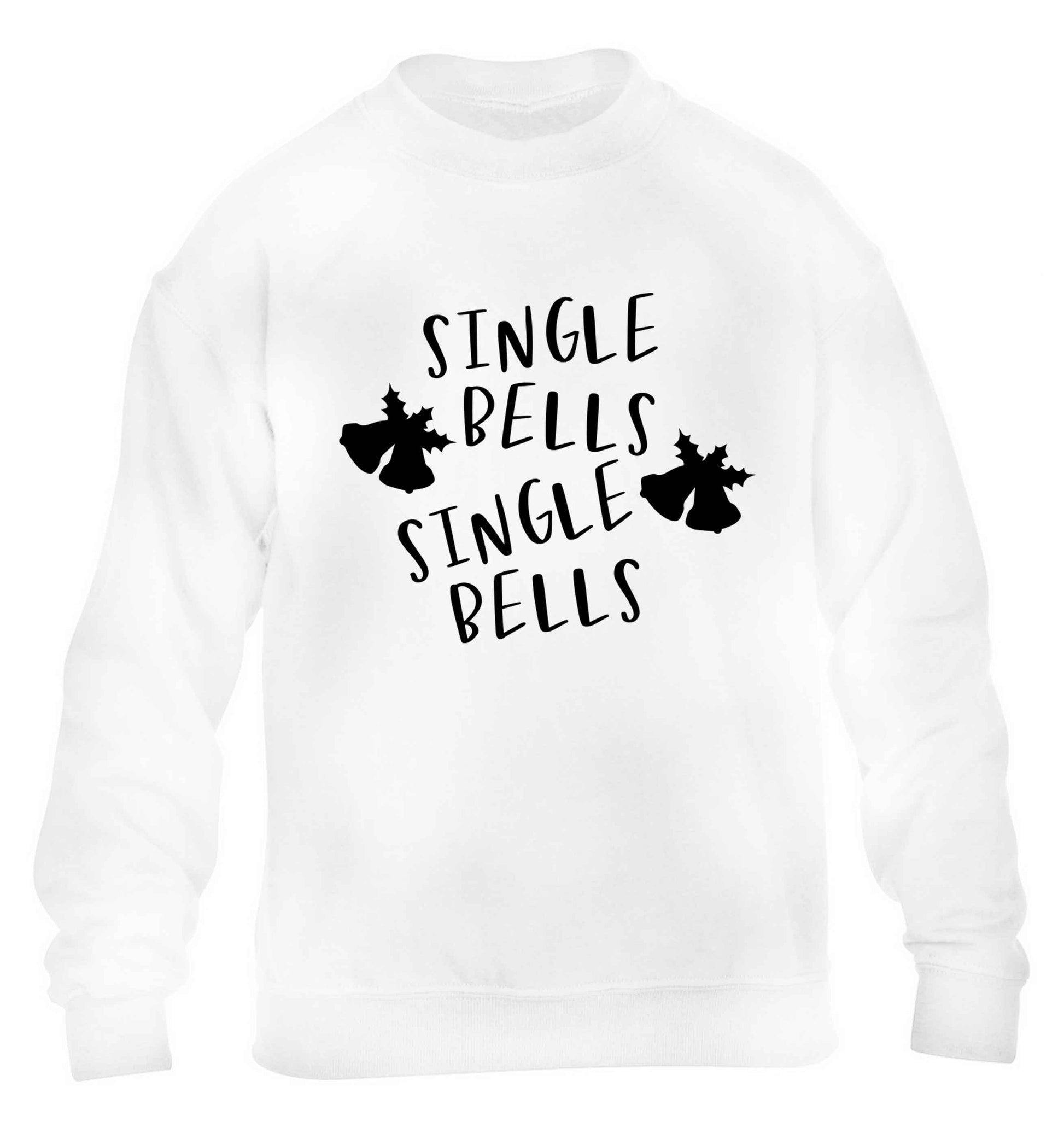 Single bells, single bells children's white sweater 12-13 Years